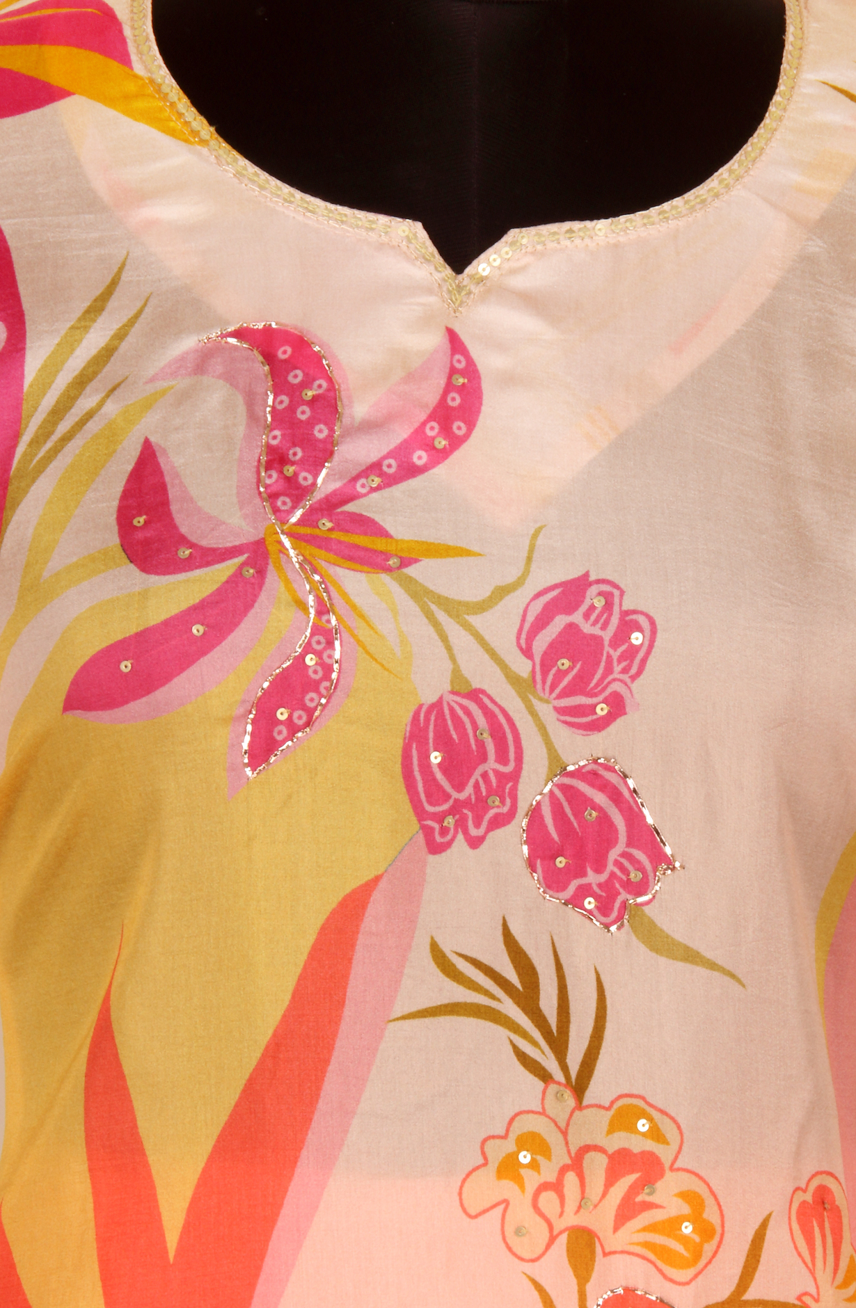 Pink Beautiful Silk Unstitched Partywear Salwar Kameez - 822-1233