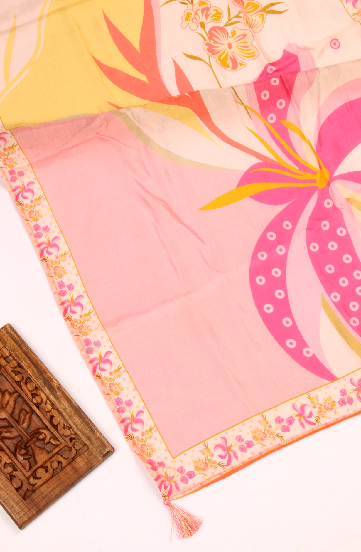 Pink Beautiful Silk Unstitched Partywear Salwar Kameez - 822-1233