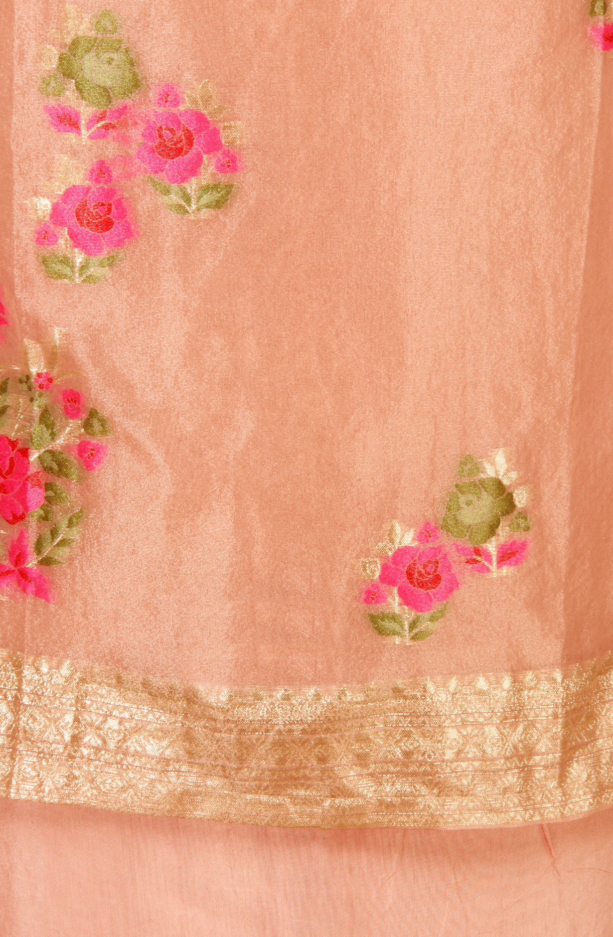 Pink Beautiful Tissue Silk Unstitched Partywear Salwar Kameez - 822-9941