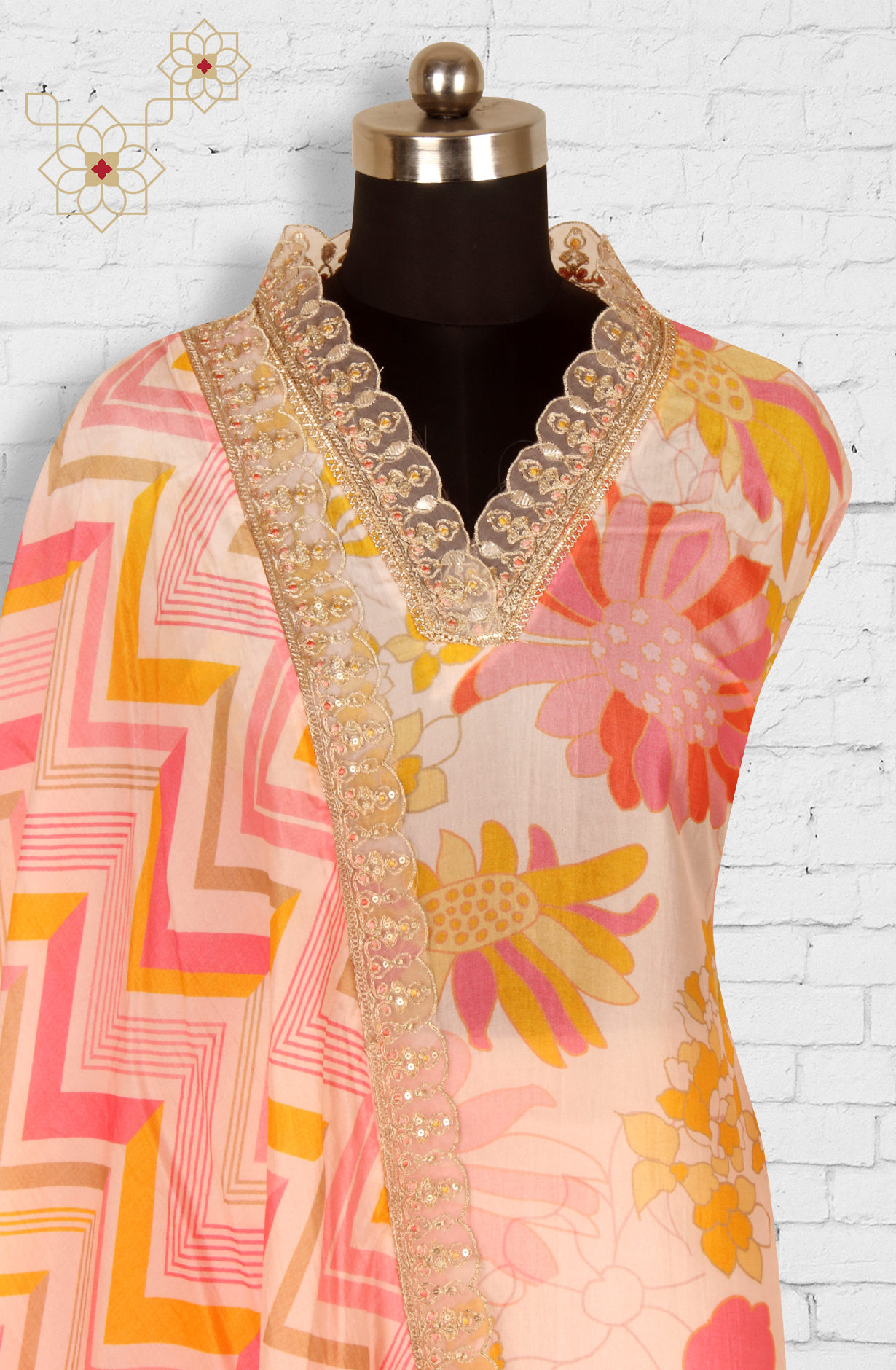 Pink Beautiful Silk Unstitched Partywear Salwar Kameez - 822-9972