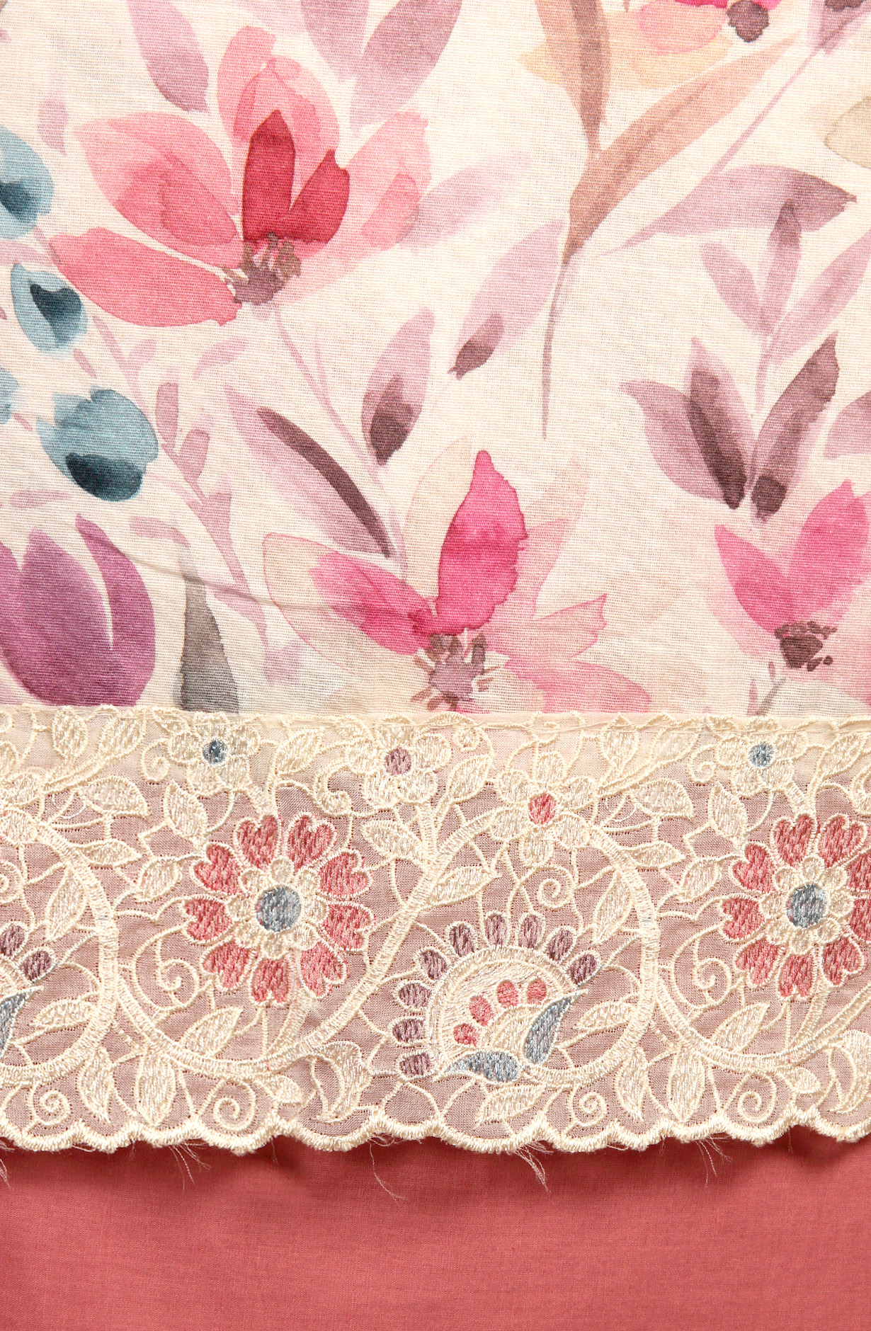 Multi-coloured Modal Digital Printed Suit with Chiffon Dupatta - 838-117A