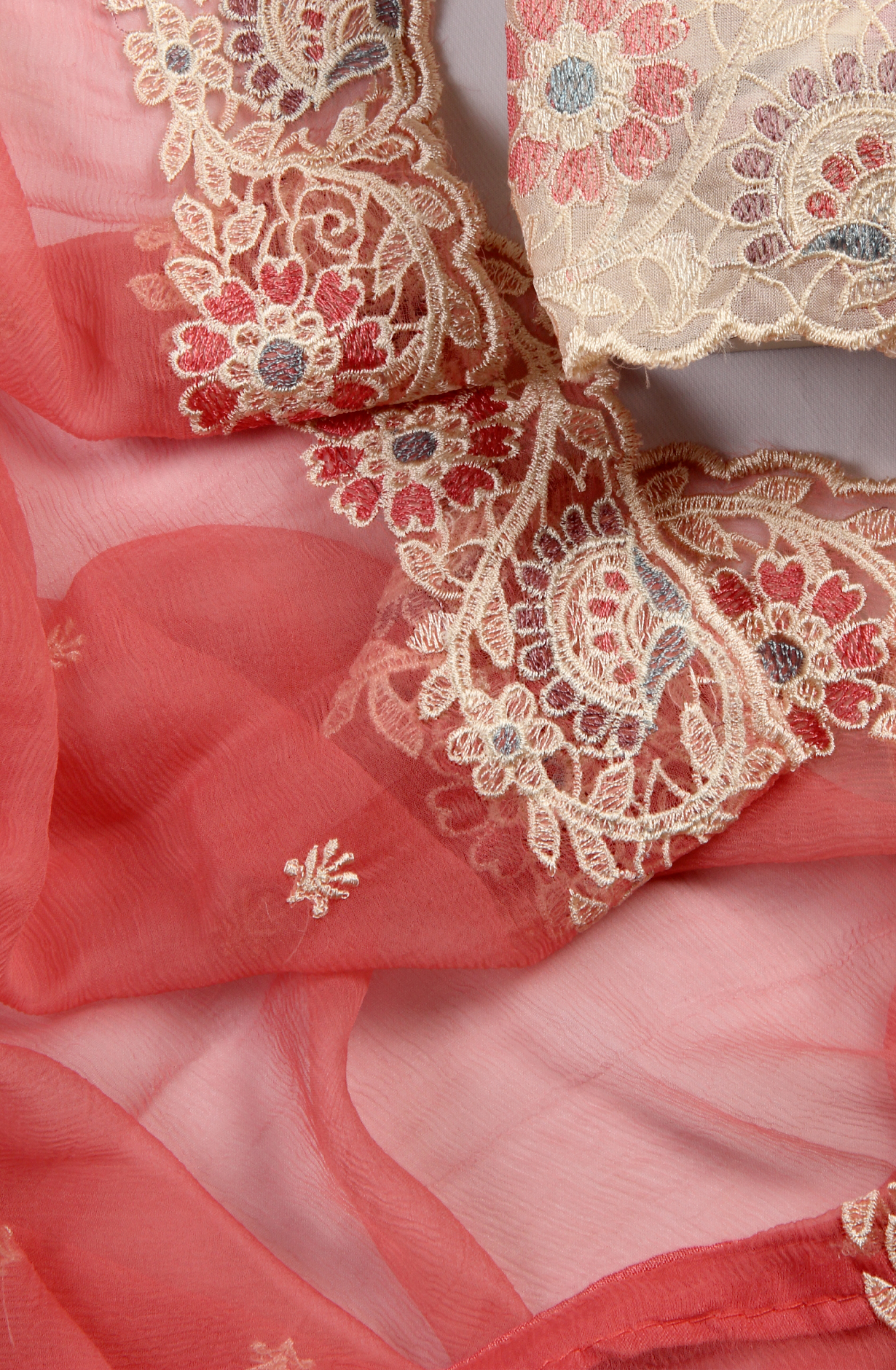 Multi-coloured Modal Digital Printed Suit with Chiffon Dupatta - 838-117A