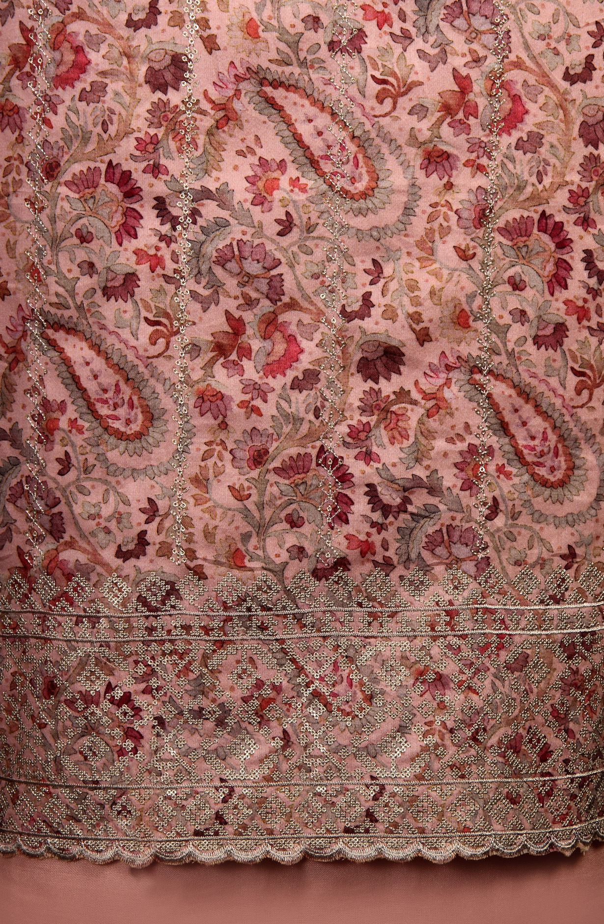 Pink Beautiful Modal Unstitched Salwar Suit with Chiffon Dupatta - 838-336A