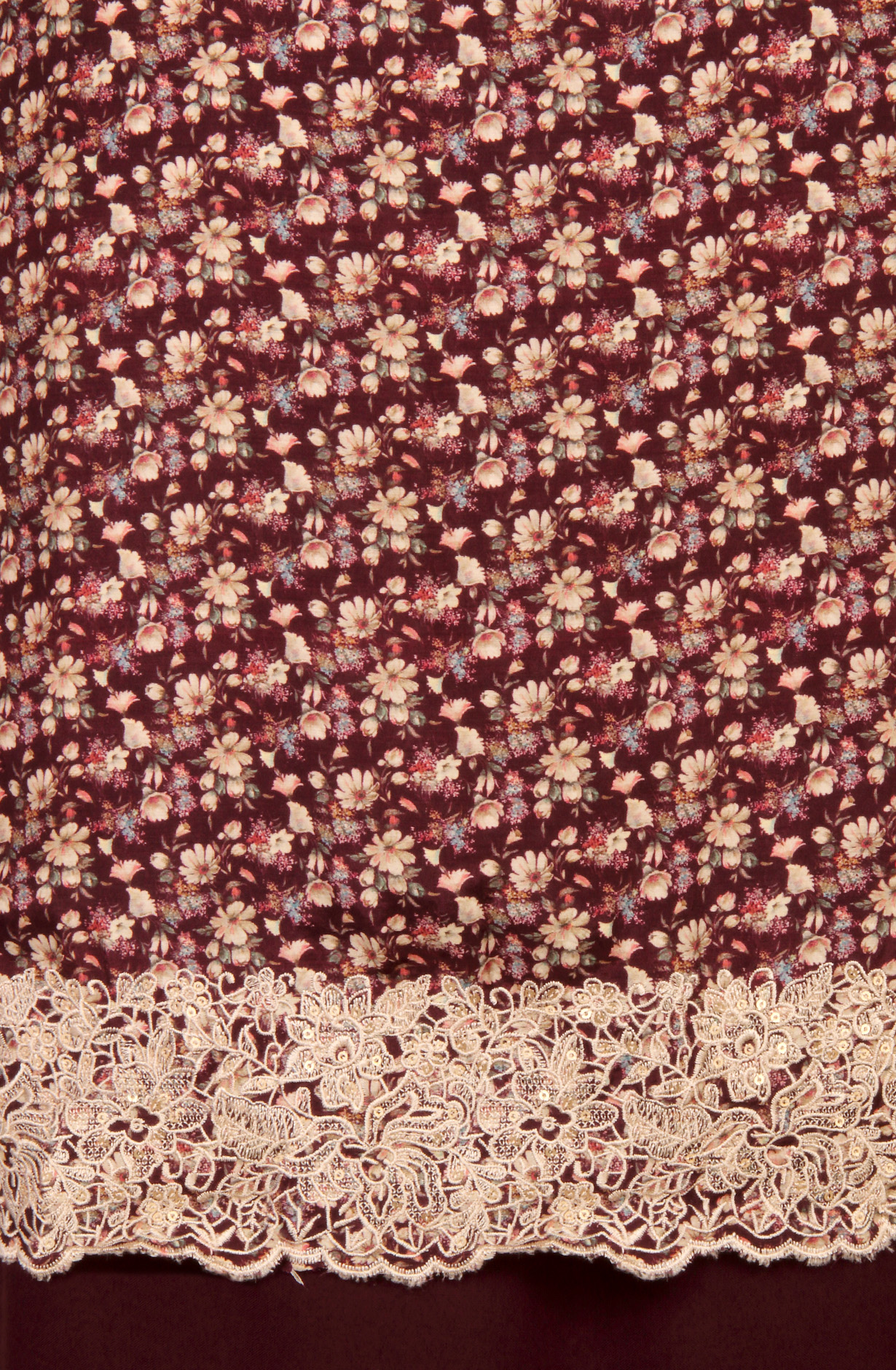 Wine Beautiful Muslin Salwar Suit with Chiffon Dupatta - 838-342