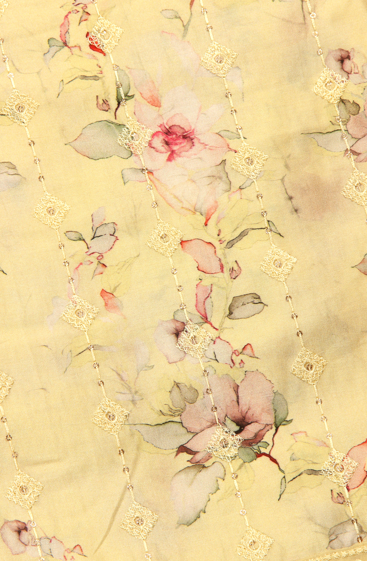 Yellow Beautiful Modal Suit-set with Chiffon Dupatta - 838-4664B