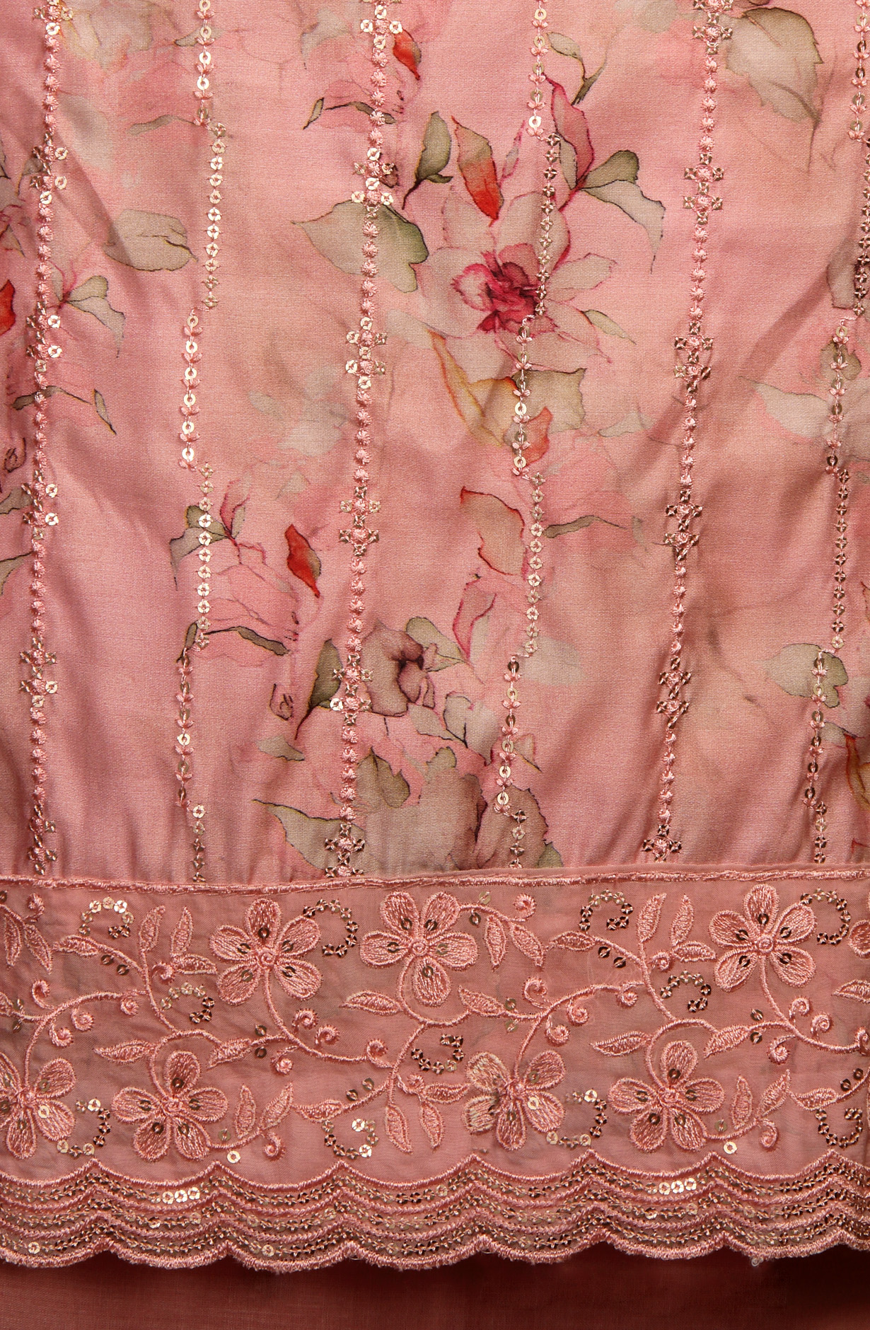 Pink Beautiful Modal Unstitched Salwar Suit with Chiffon Dupatta - 838-4664C