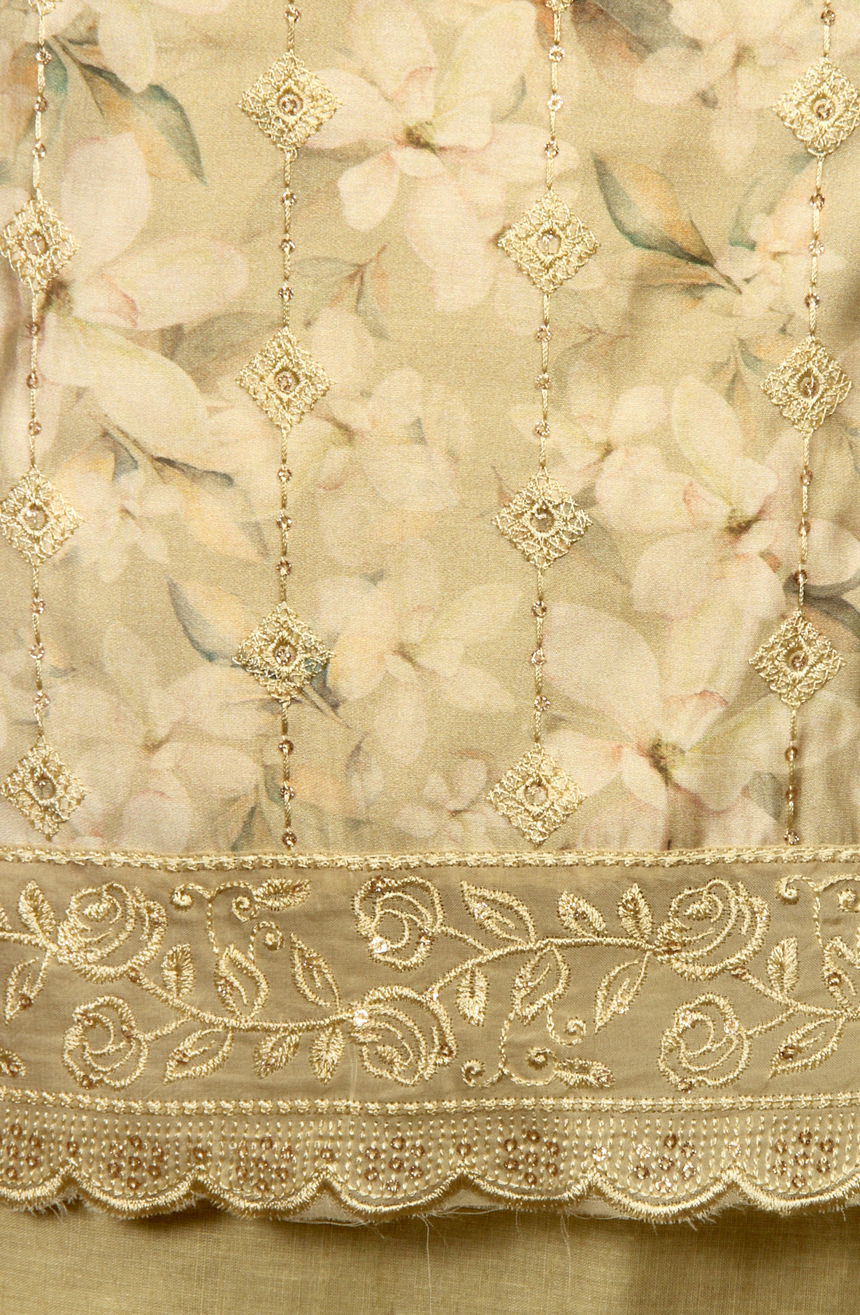 Mehndi Beautiful Modal Suit-set with Chiffon Dupatta - 838-4665