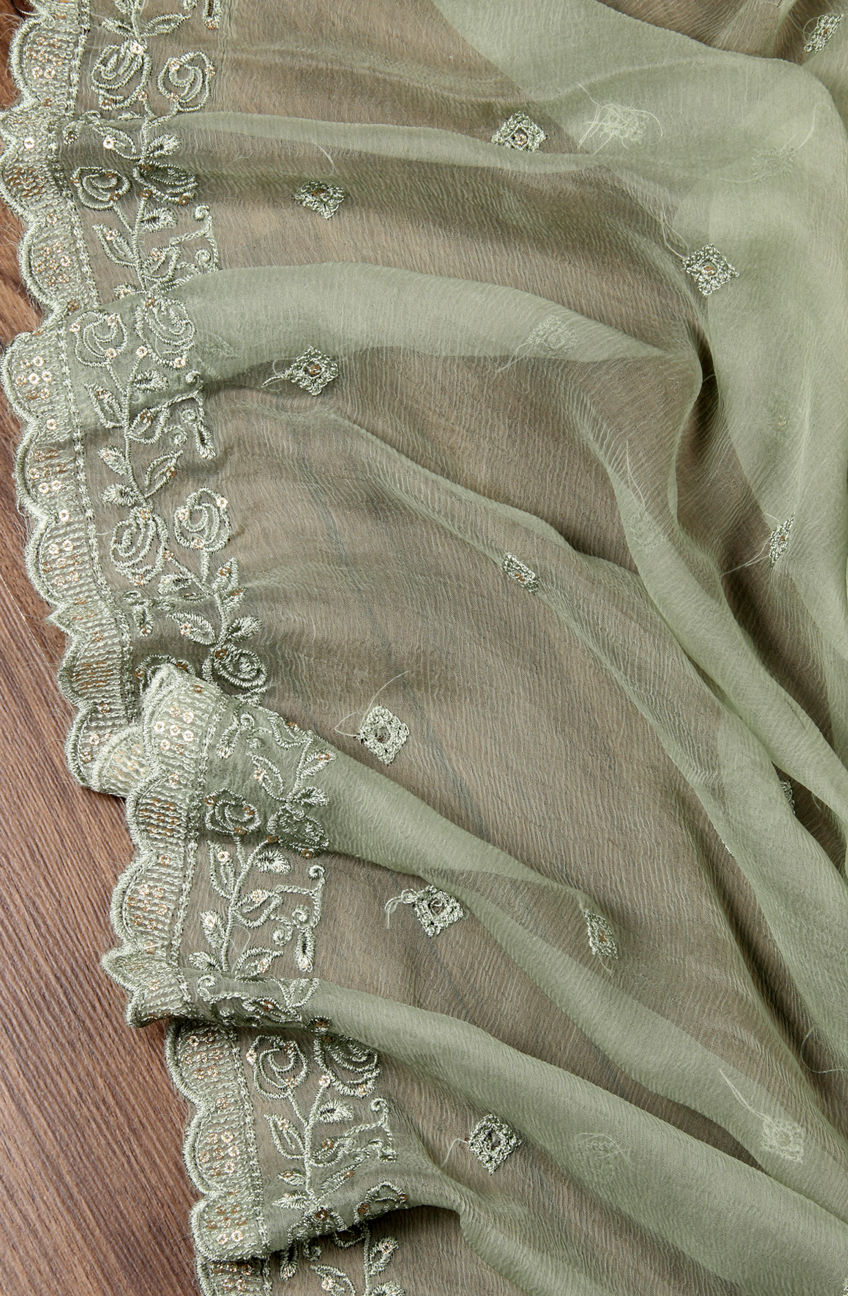 Sea Green Beautiful Modal Suit-set with Chiffon Dupatta - 838-4665A