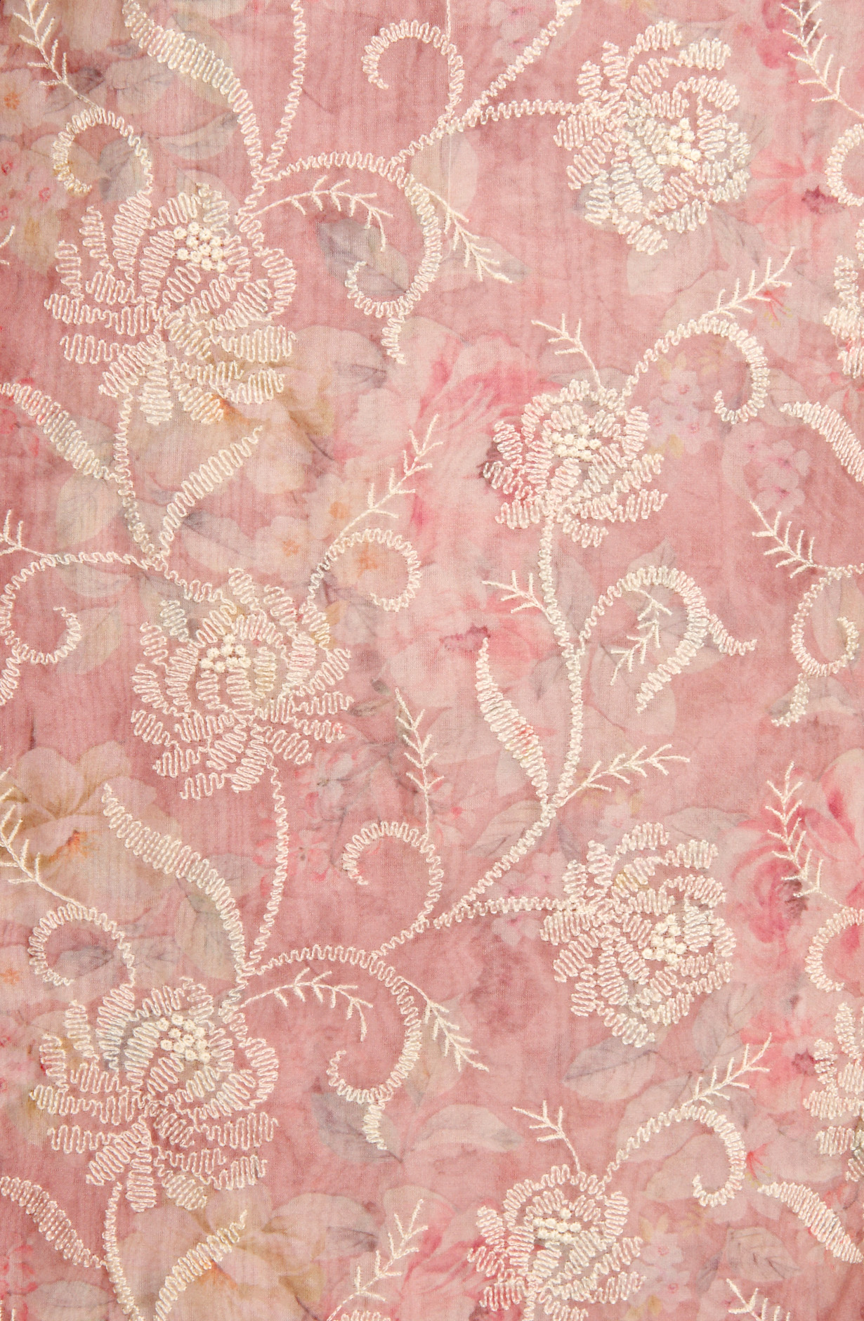 Pink Beautiful Organza Embroidered Salwar Kameez - 838-6853B