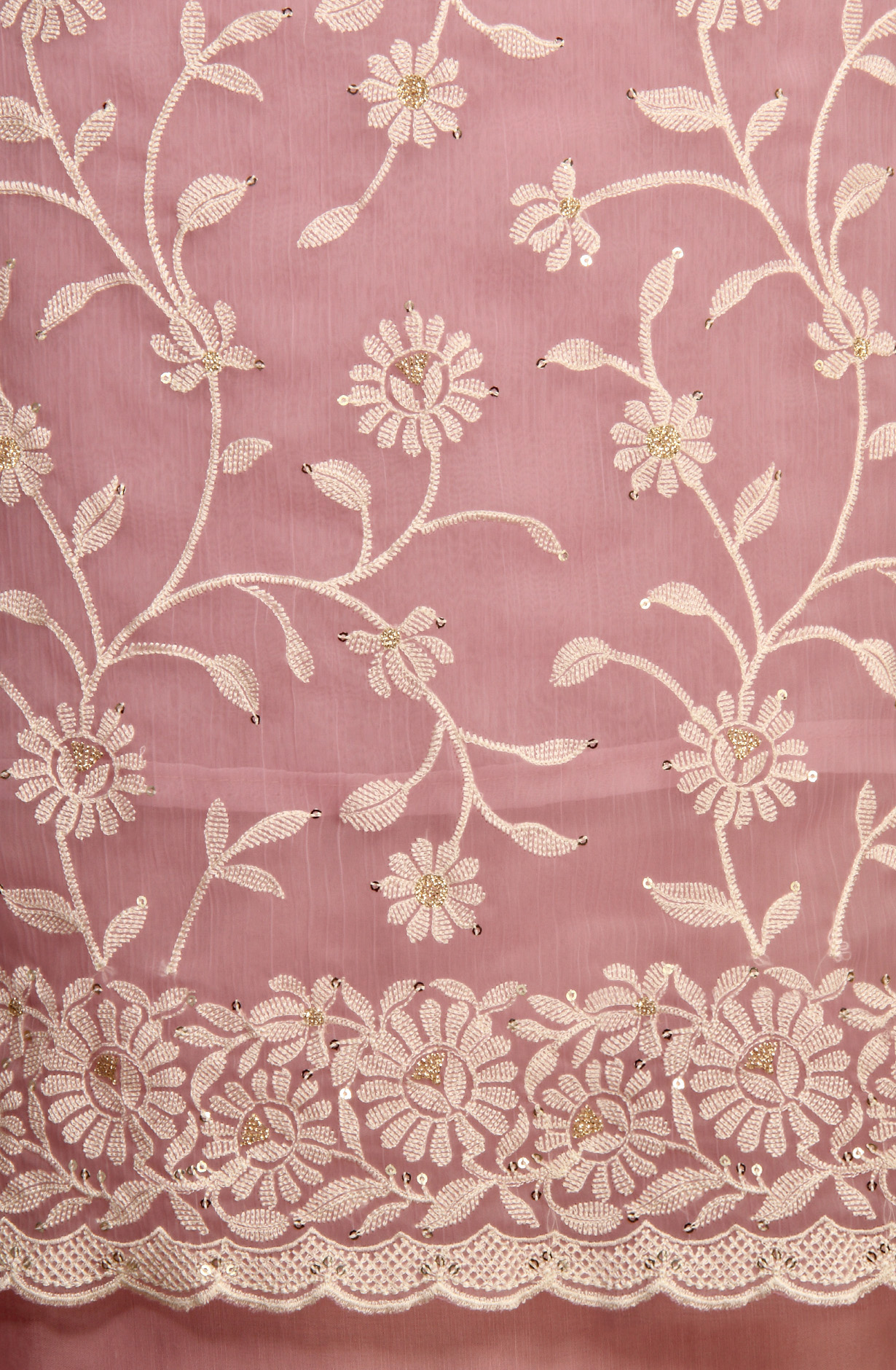 Purple Beautiful Organza Embroidered Salwar Kameez - 838-6857A