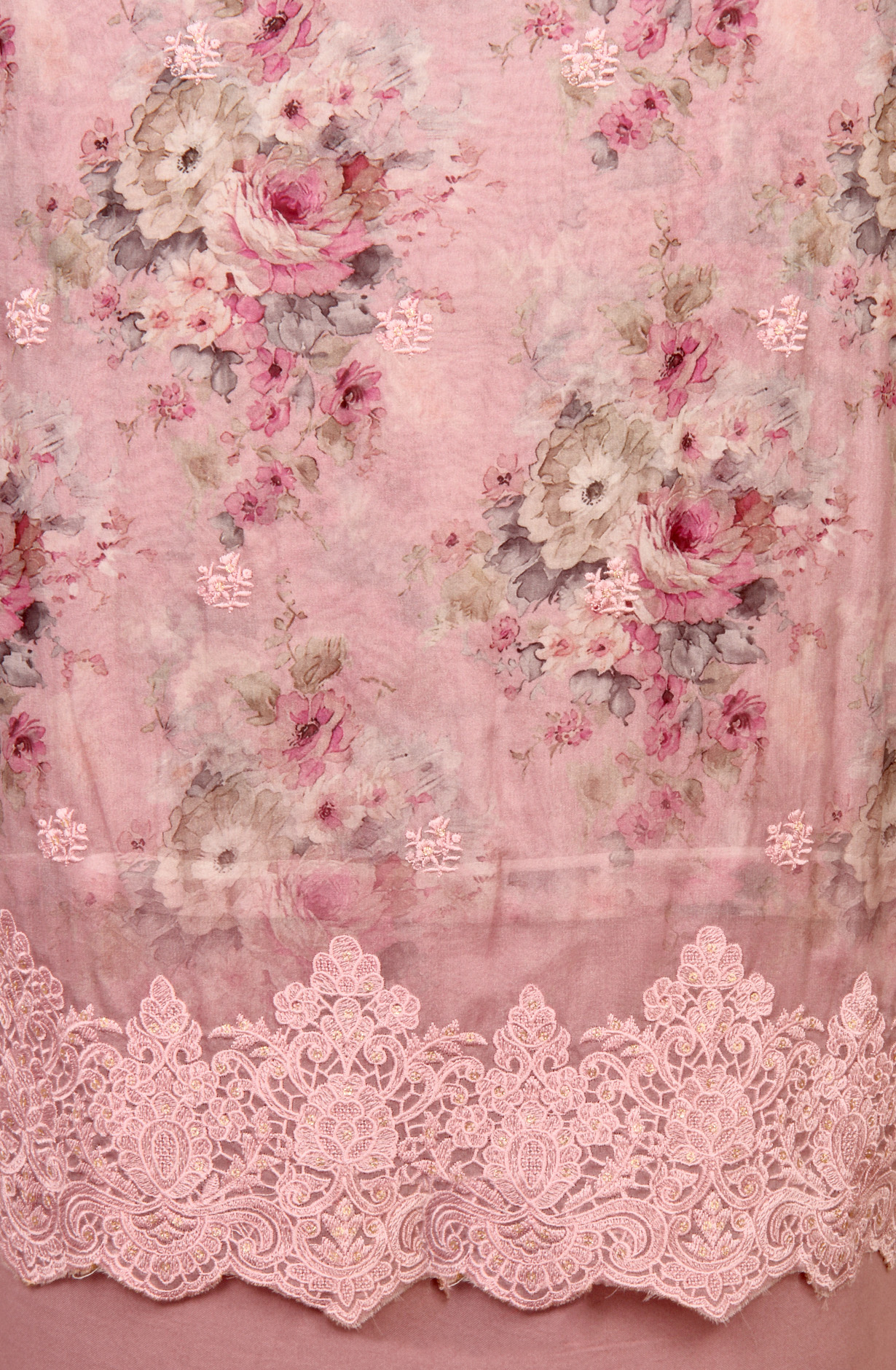 Pink Beautiful Organza Salwar Suit with Chiffon Dupatta - 838-6959