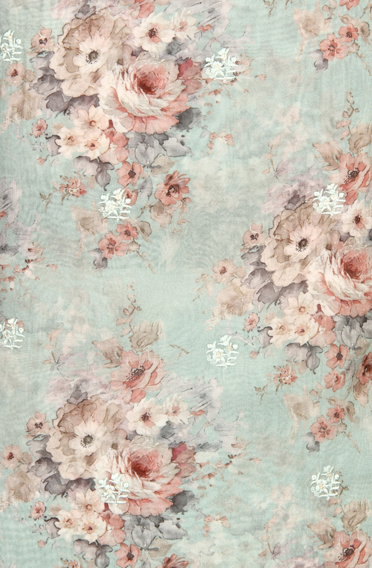 Sea Green Beautiful Organza Salwar Suit with Chiffon Dupatta - 838-6959B