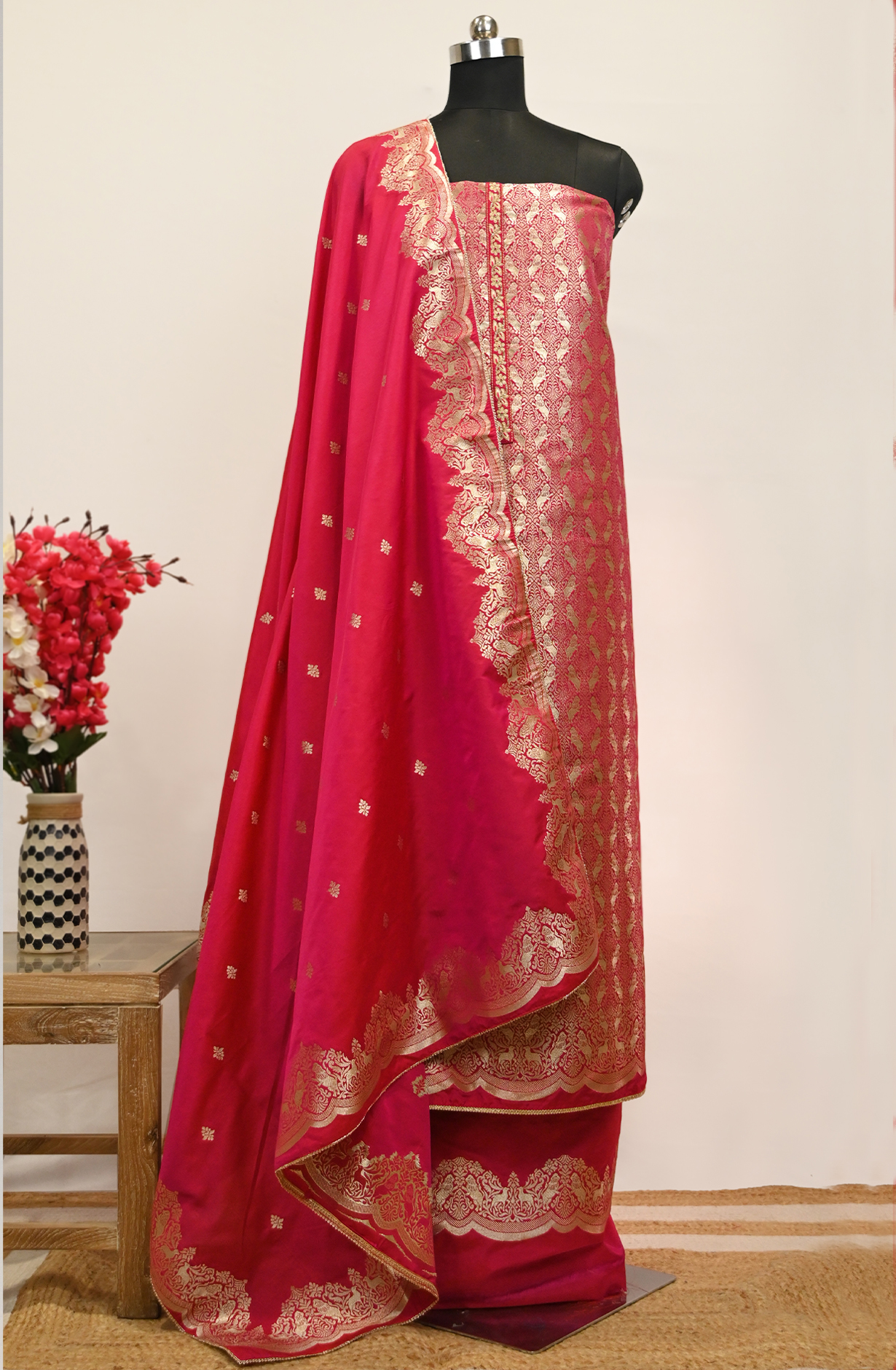 Rani Brocade Suit Set with Beautiful Silk Dupatta - 984-RGMU31