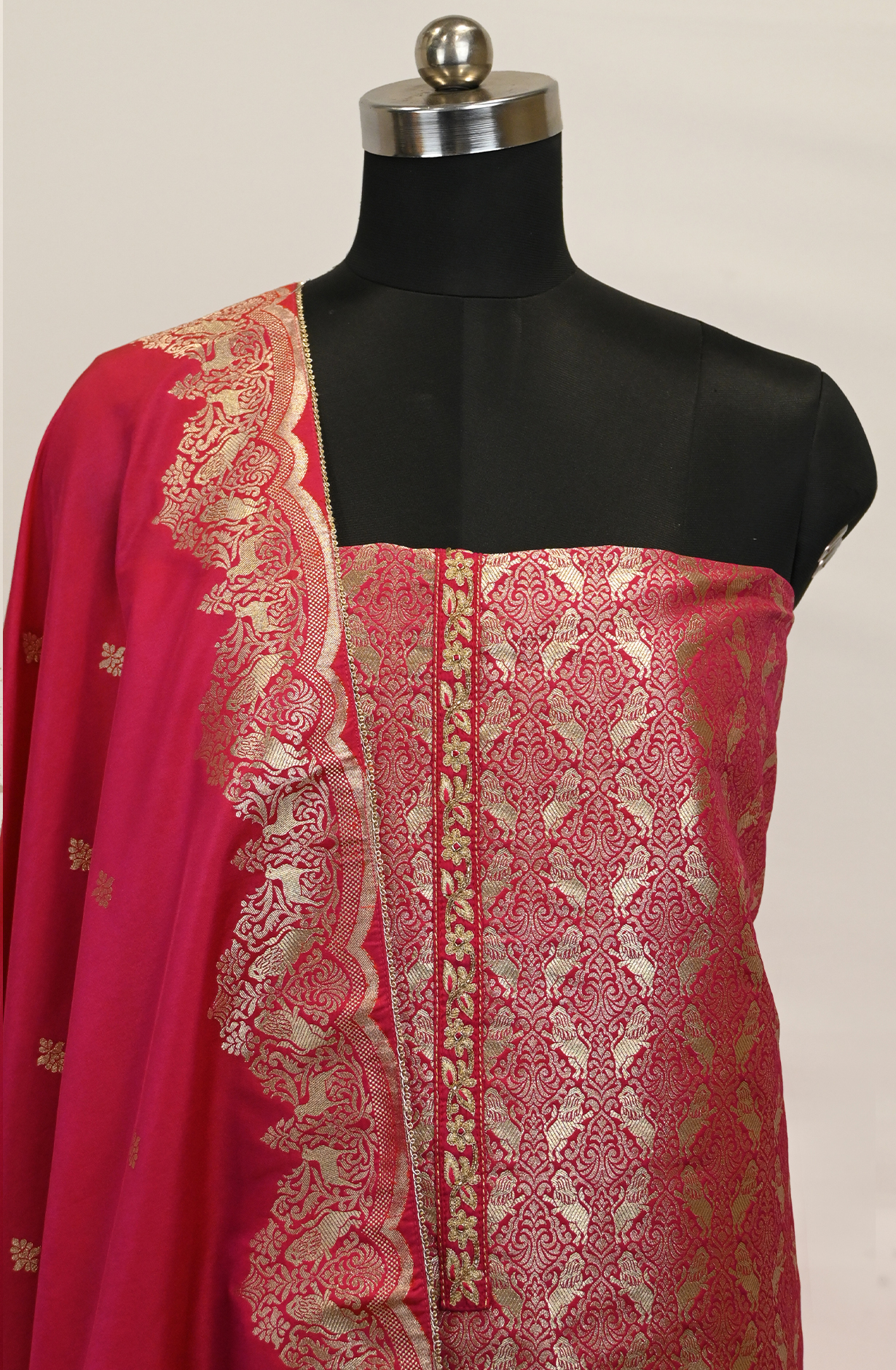 Rani Brocade Suit Set with Beautiful Silk Dupatta - 984-RGMU31