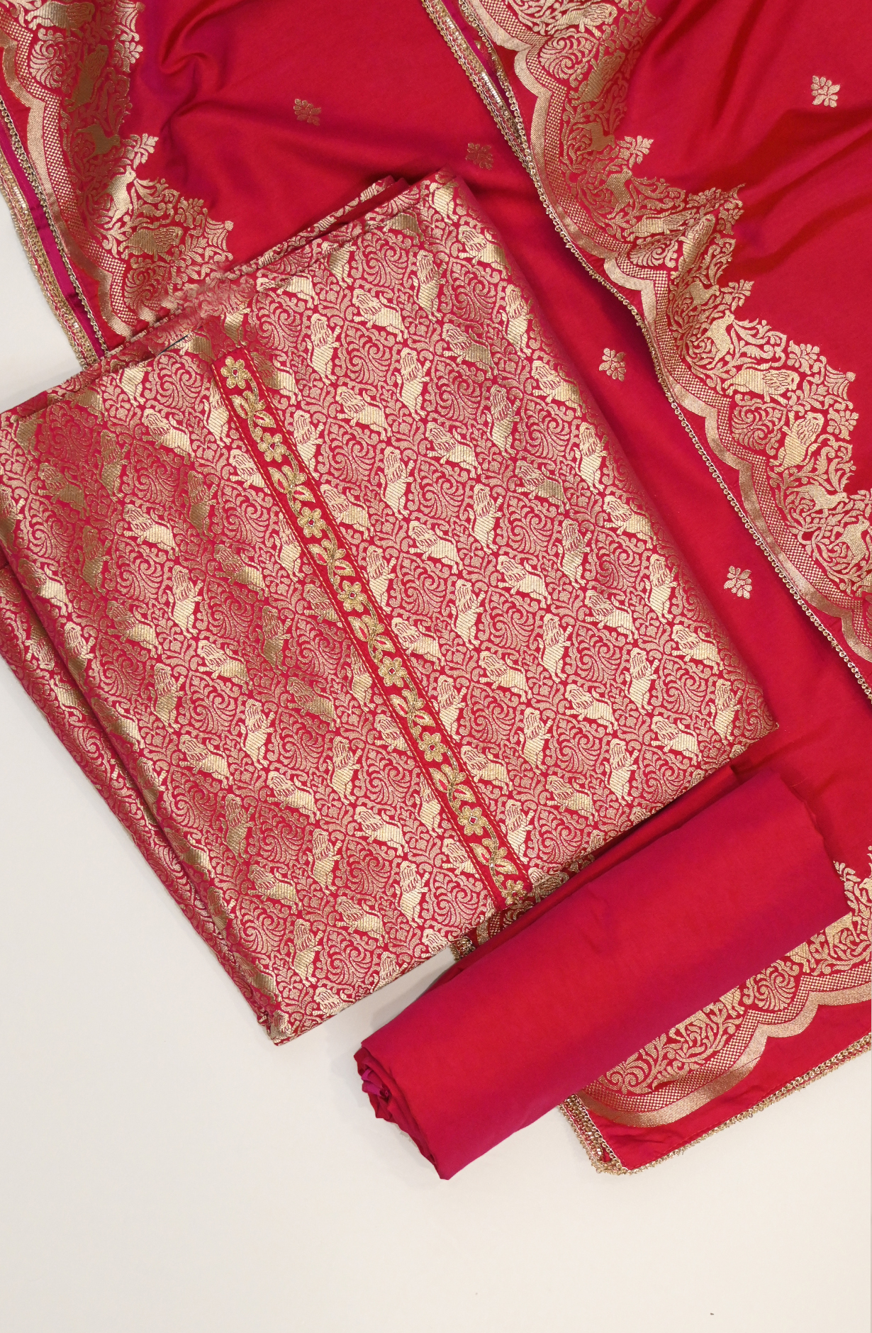 Rani Brocade Suit Set with Beautiful Silk Dupatta - 984-RGMU31