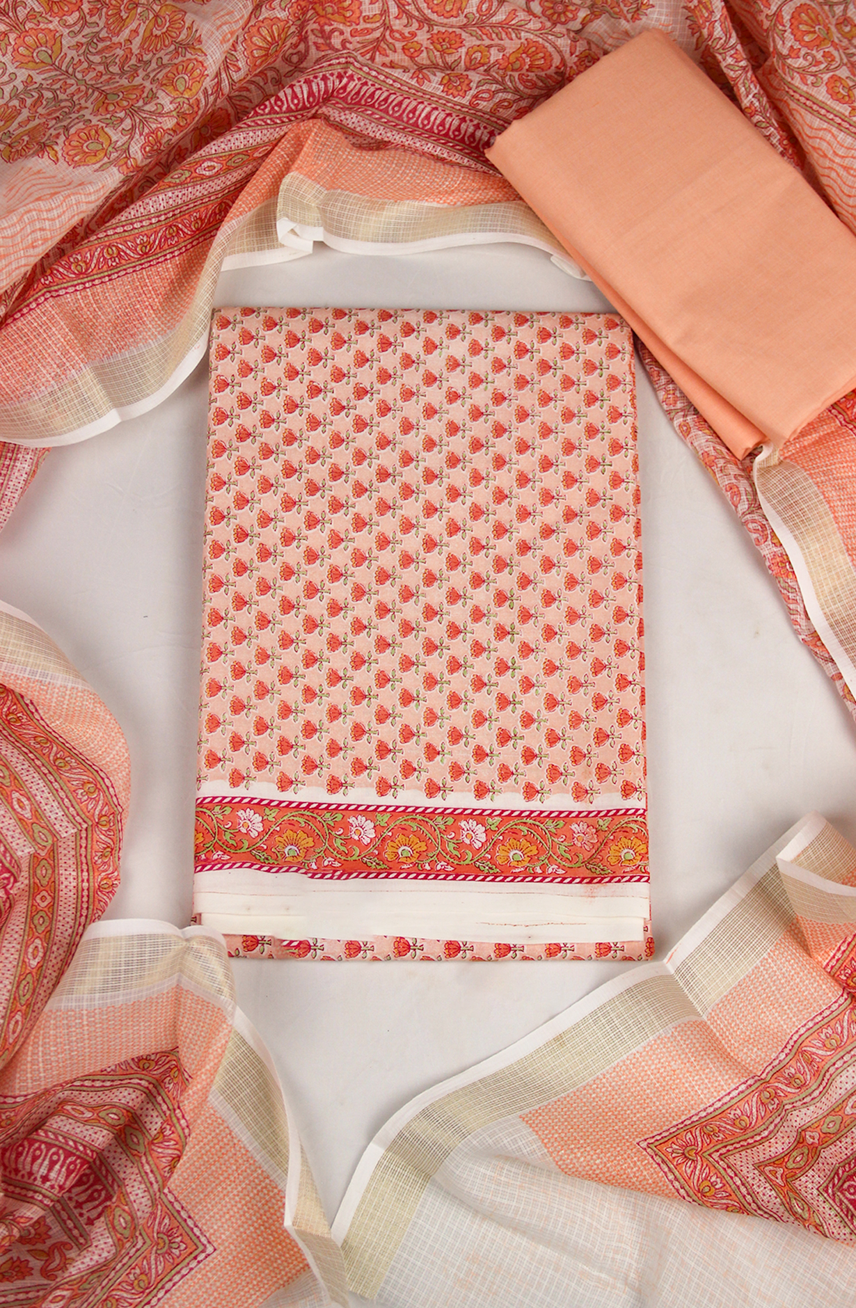 Orange Cotton Digital Printed Suit Set with Dupatta - 871-AMRIT02-1B