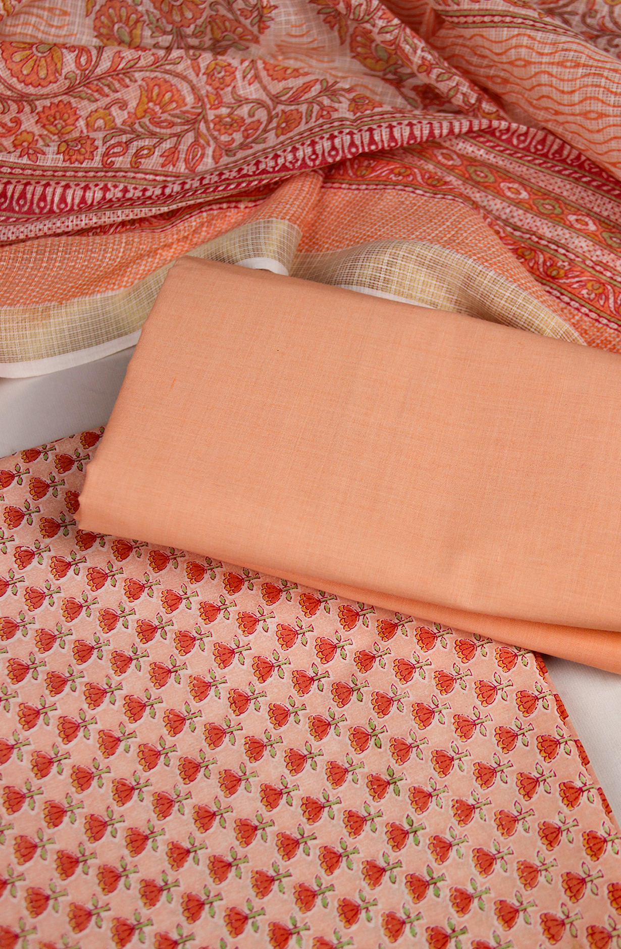 Orange Cotton Digital Printed Suit Set with Dupatta - 871-AMRIT02-1B