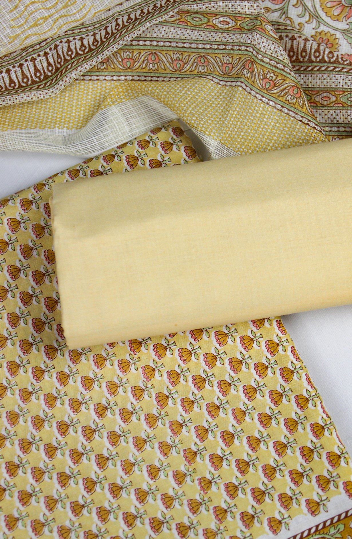 Yellow Cotton Digital Printed Suit Set with Dupatta - 871-AMRIT02-1C