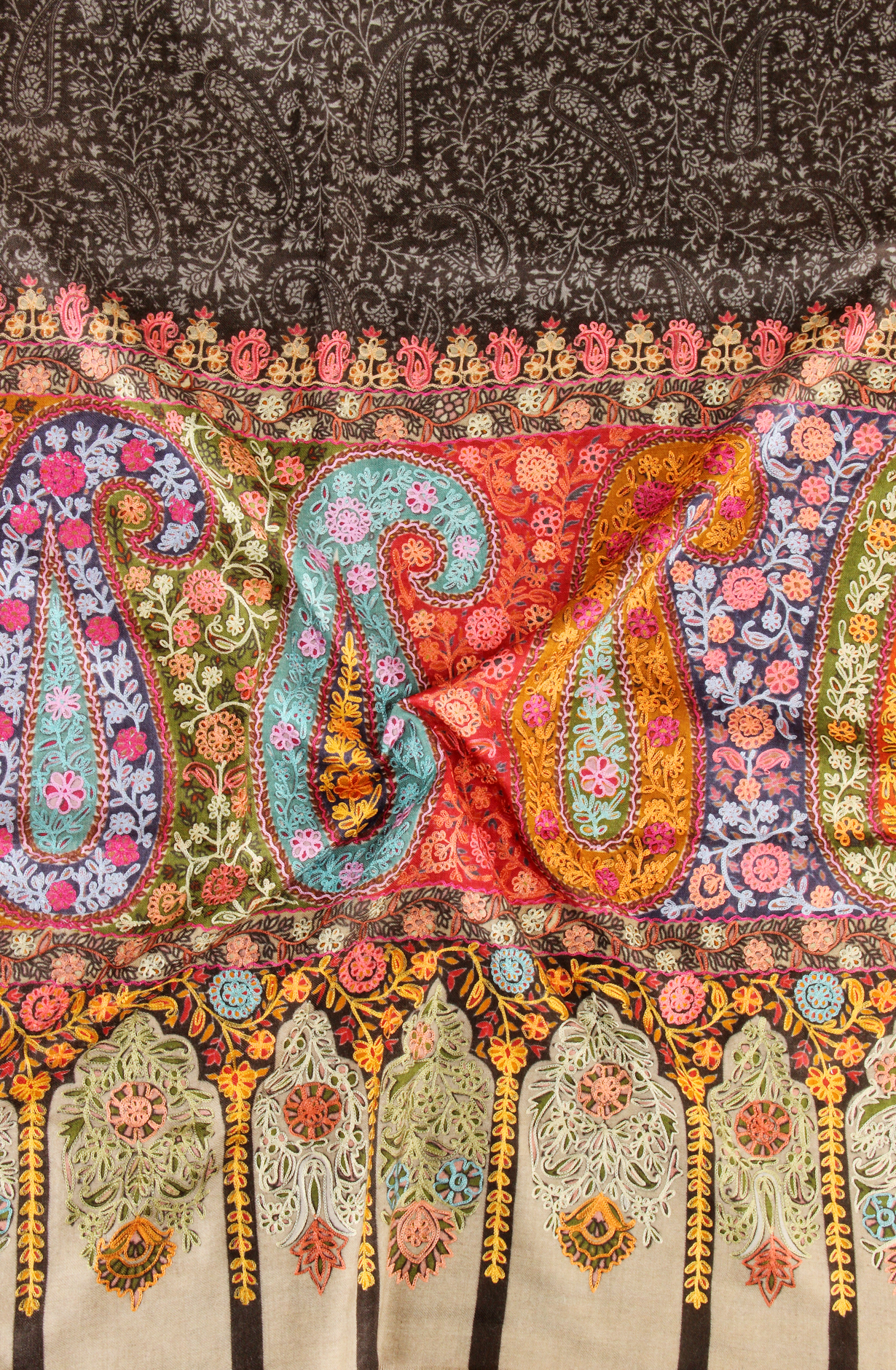 Multi-coloured Women Pashmina Stole - 91060284