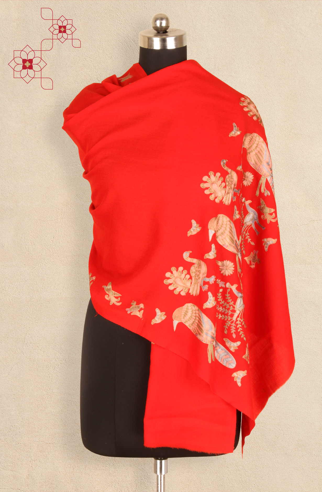 Red Women Pashmina Stole - 91060336