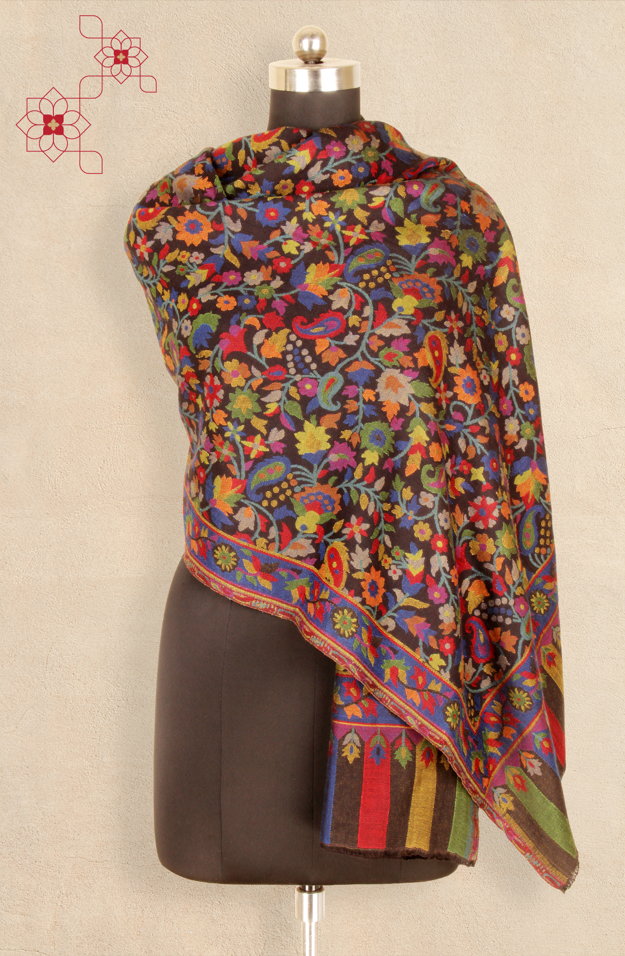 Black Women Woolen Stole - 91060538