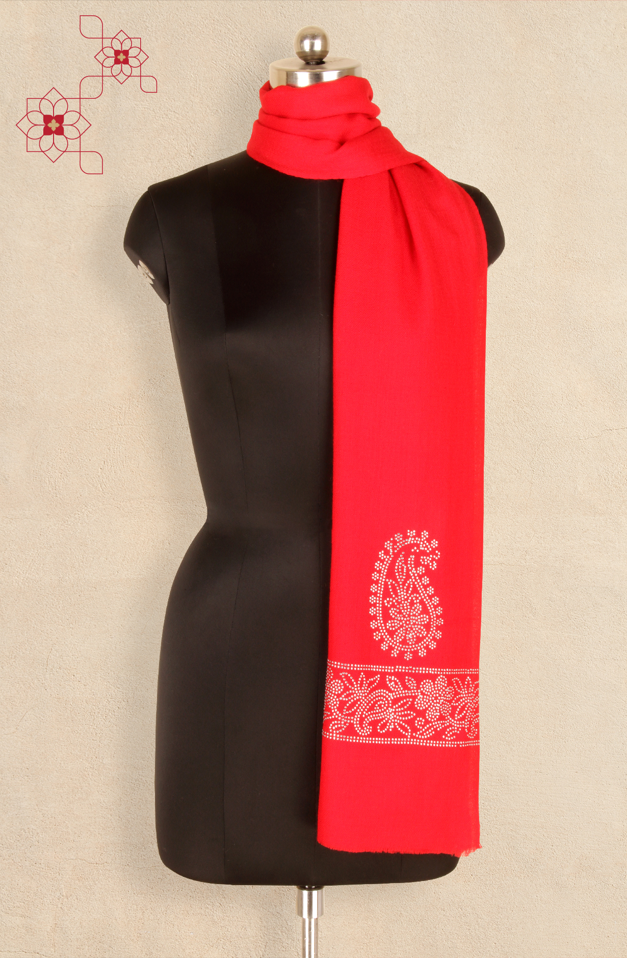 Red Woolen Stole - 91062927