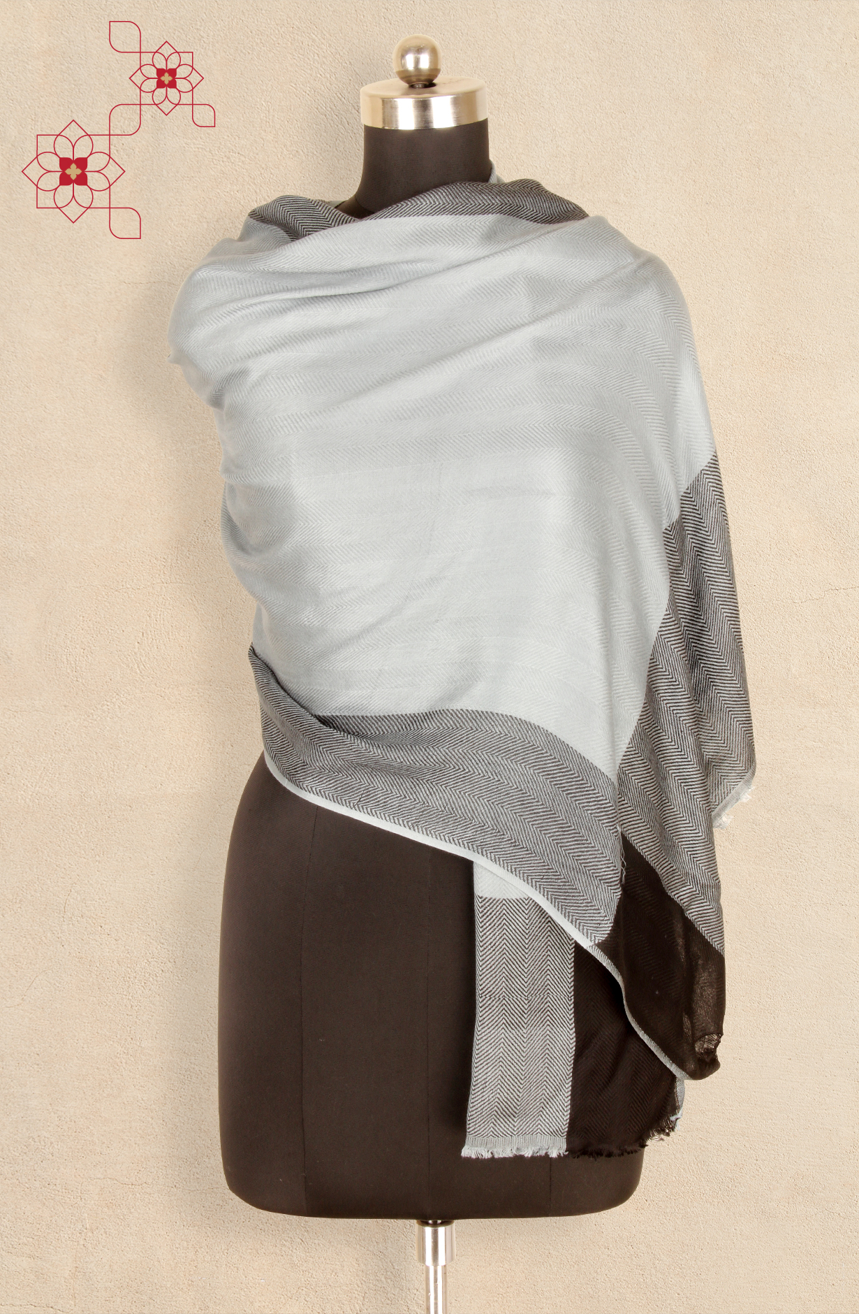 Grey Women Woolen Stole - 91063025