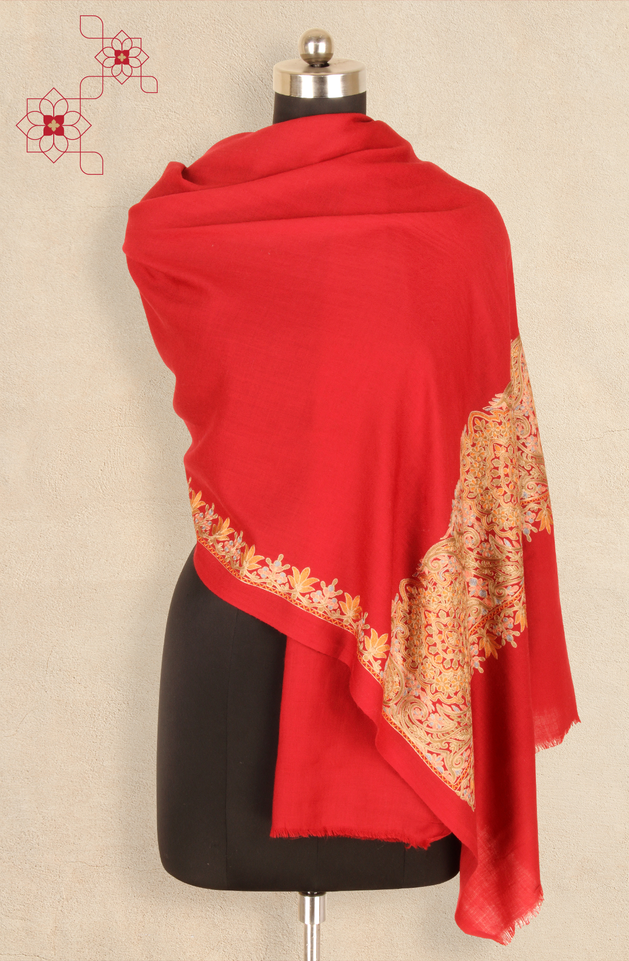Maroon Women Woolen Stole - 91063676