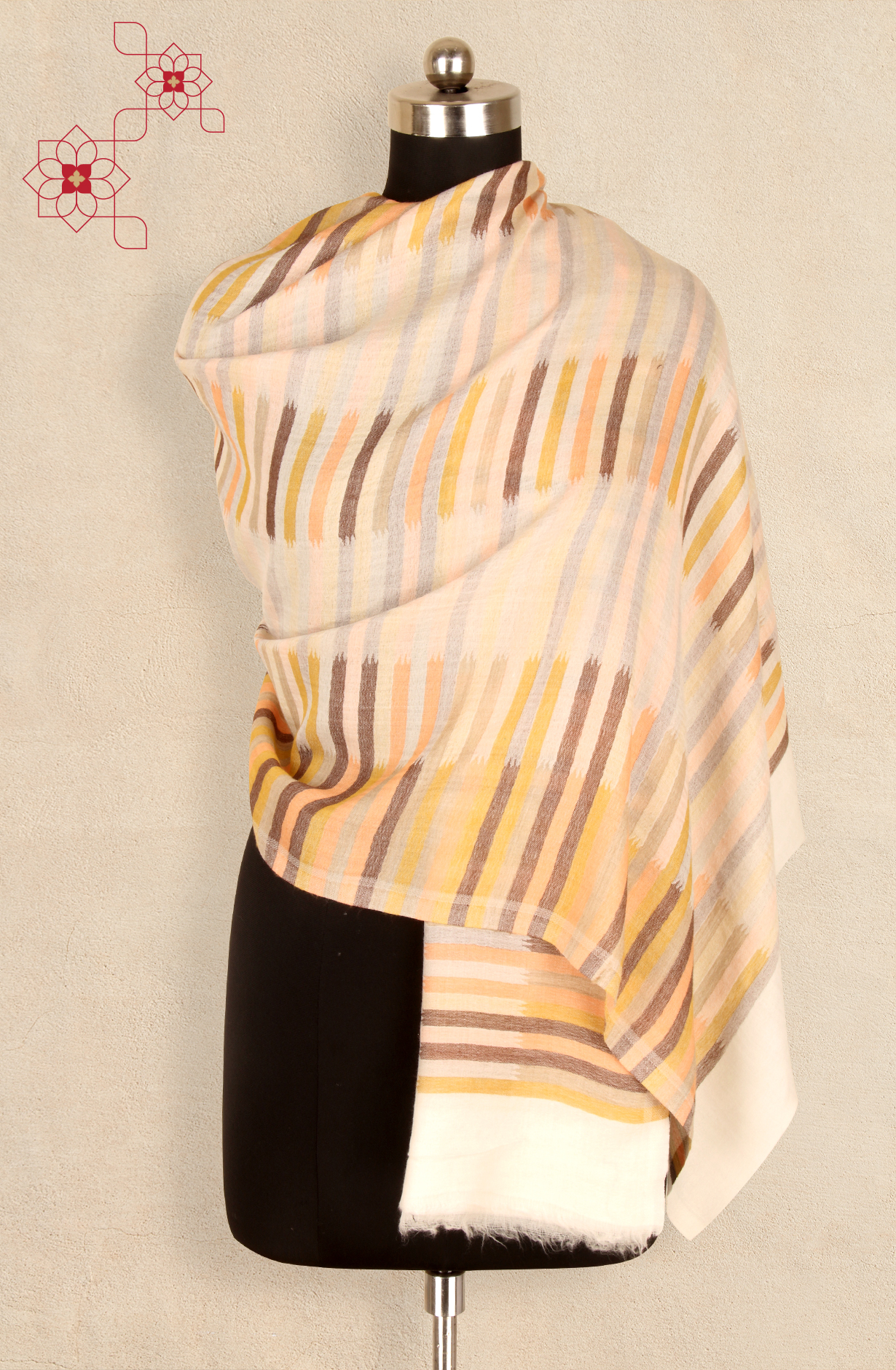 Multi-coloured Women Woolen Stole - 91063683