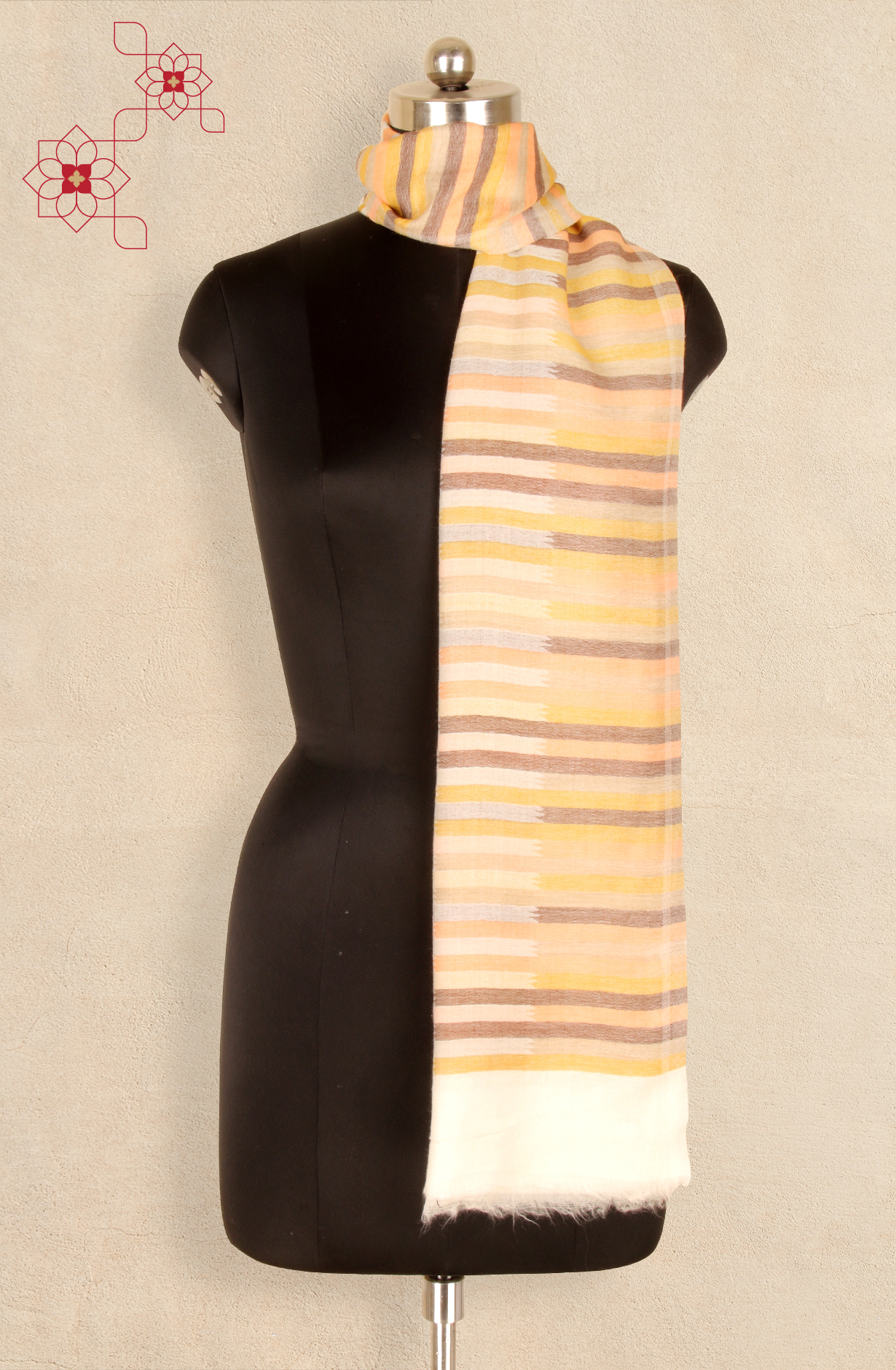 Multi-coloured Women Woolen Stole - 91063683