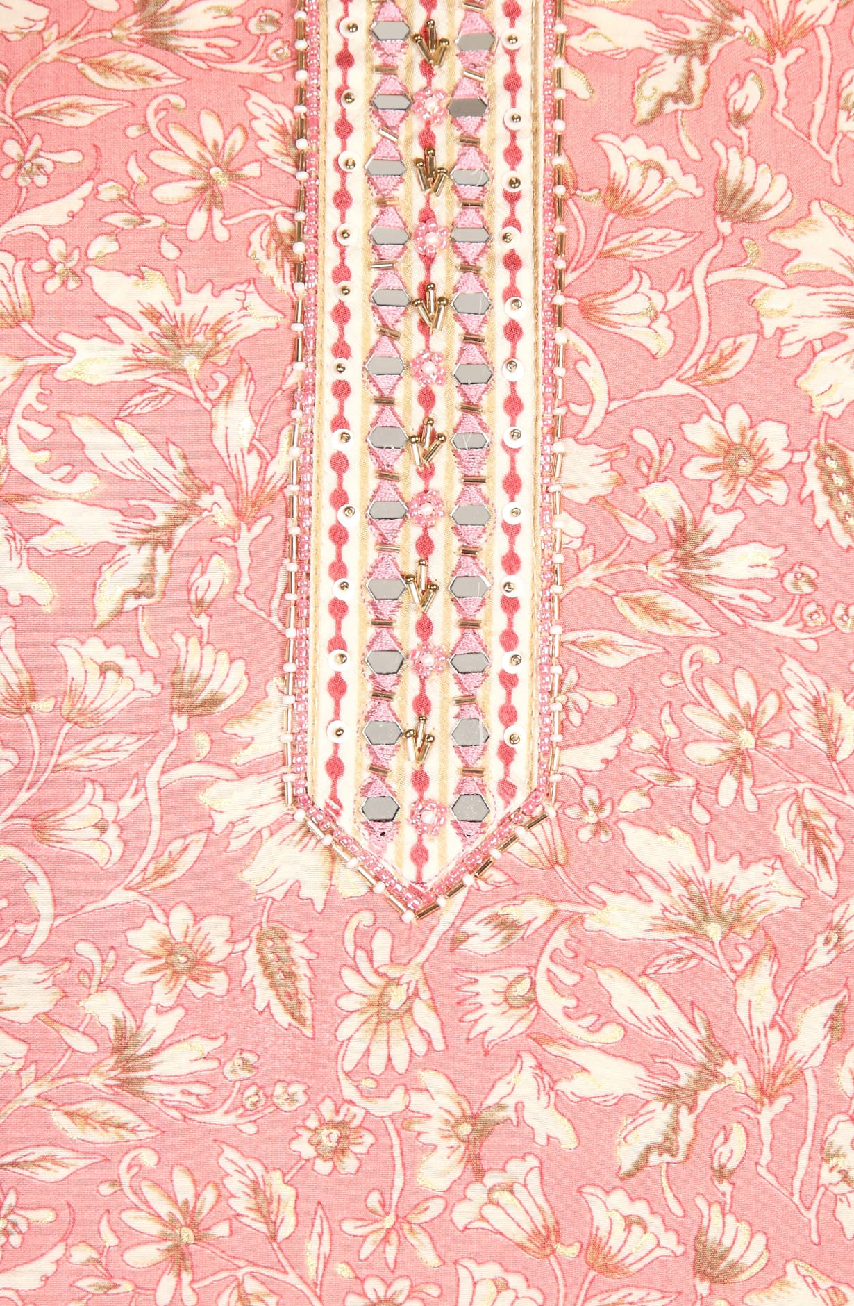 Pink Modal Silk Unstitched Suit with Chiffon Dupatta - 912-FH01627