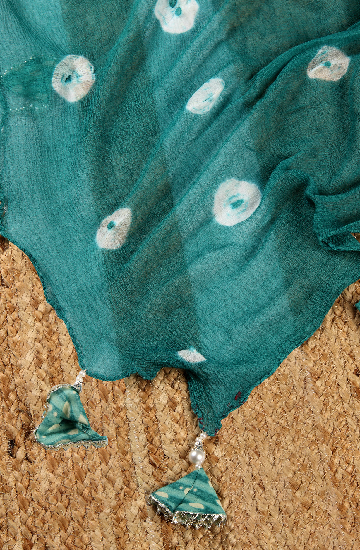 Teal Cotton Printed Salwar Suit with Chiffon Dupatta - 912-NDJ54179B