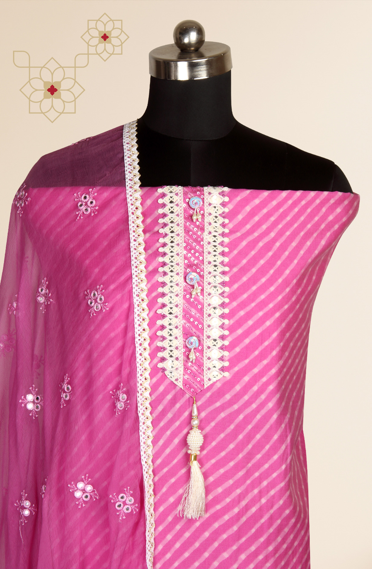 Purple Modal Printed Salwar Suit with Chiffon Dupatta - 912-NDJ54194A