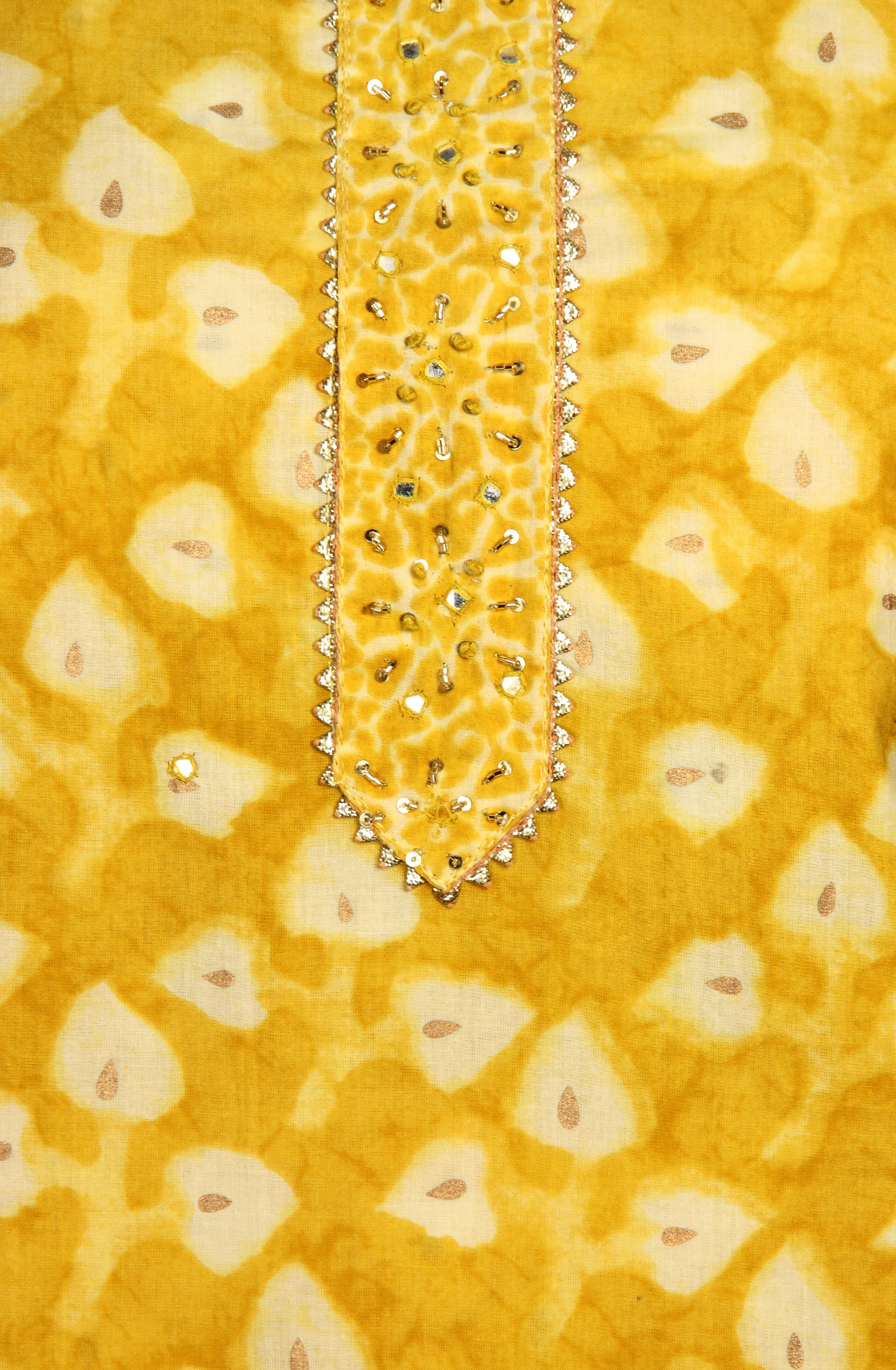 Mehndi Cotton Printed Salwar Suit with Chiffon Dupatta - 912-PD09551A