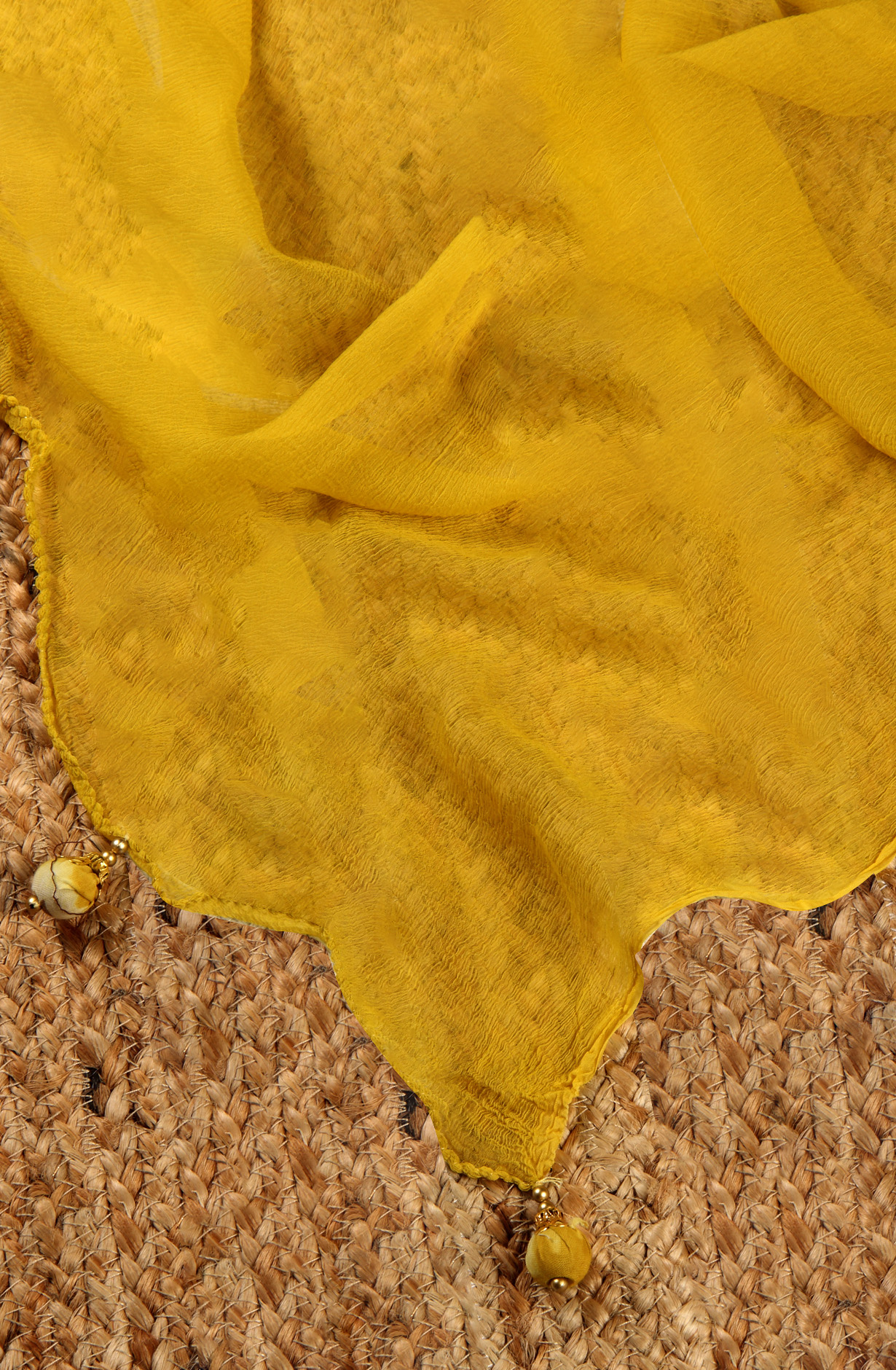 Mehndi Cotton Printed Salwar Suit with Chiffon Dupatta - 912-PD09551A