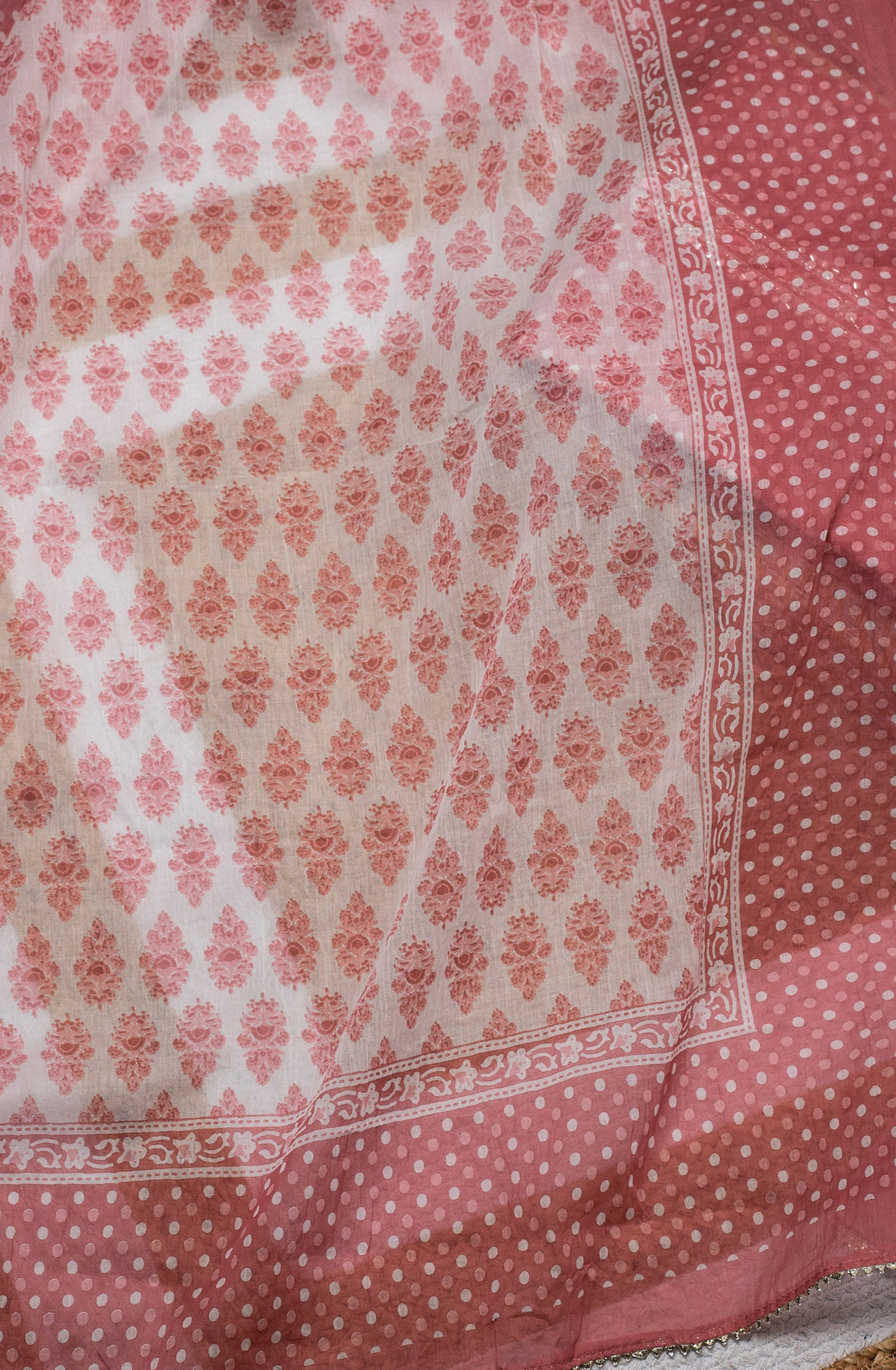 Mauve Cotton Printed Salwar Kameez Dupatta - 912-RG02203A