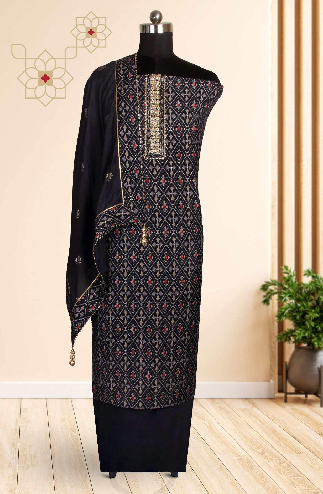 Blue Modal Digital Printed Salwar Suit-sets - 912-RRJ25046