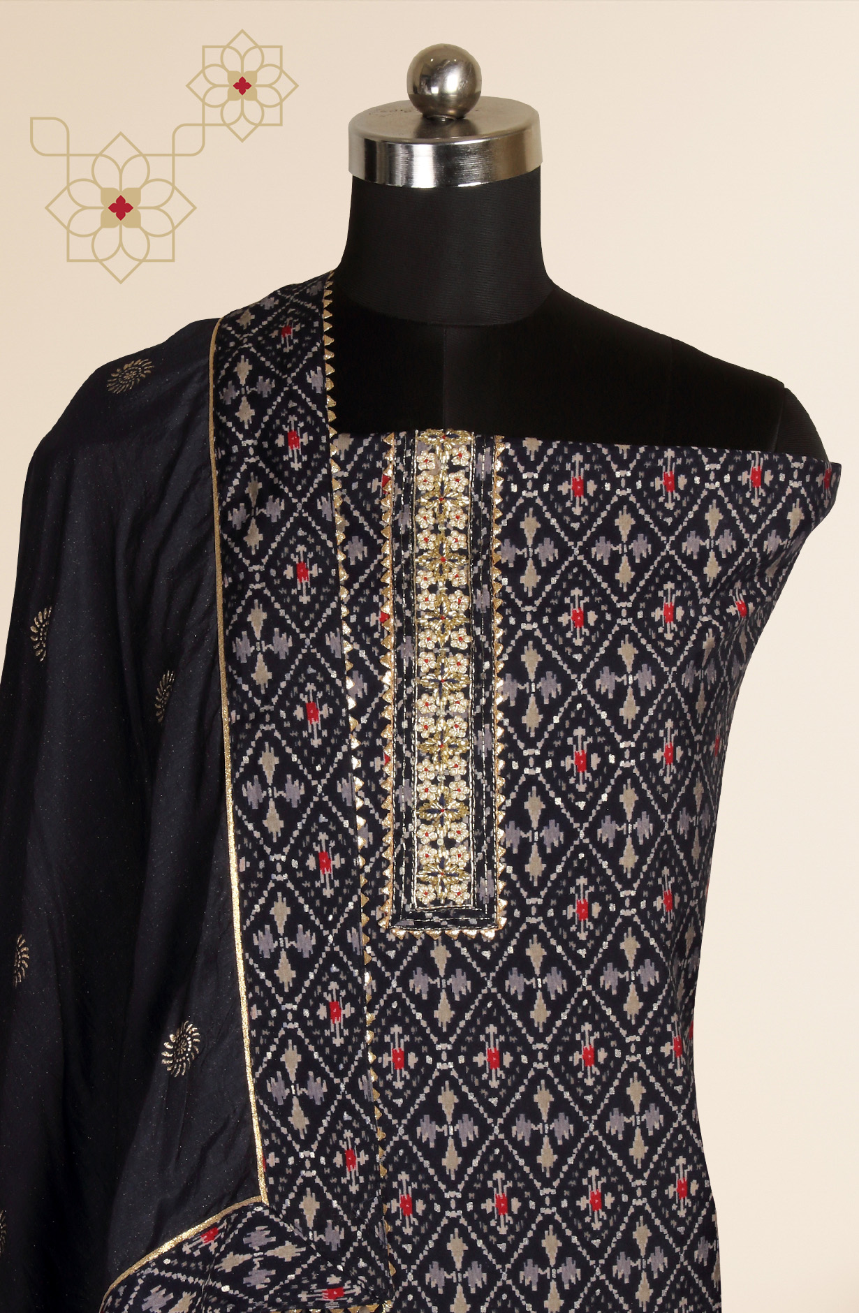 Blue Modal Digital Printed Salwar Suit-sets - 912-RRJ25046