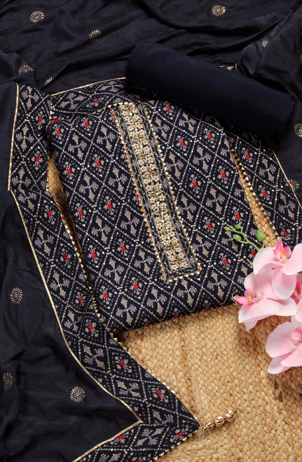 Blue Modal Digital Printed Salwar Suit-sets - 912-RRJ25046