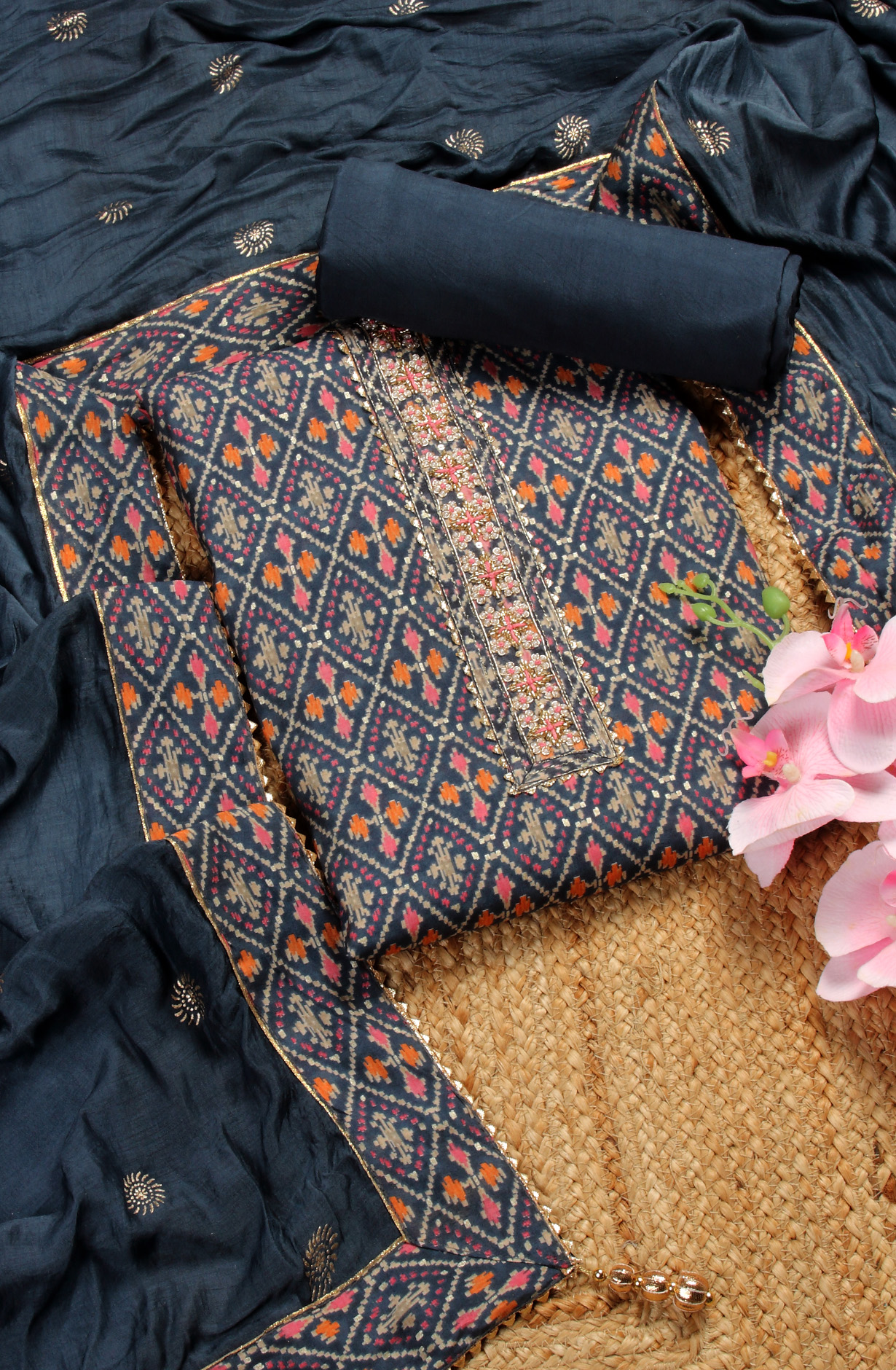 Grey Modal Digital Printed Salwar Suit-sets - 912-RRJ25046A