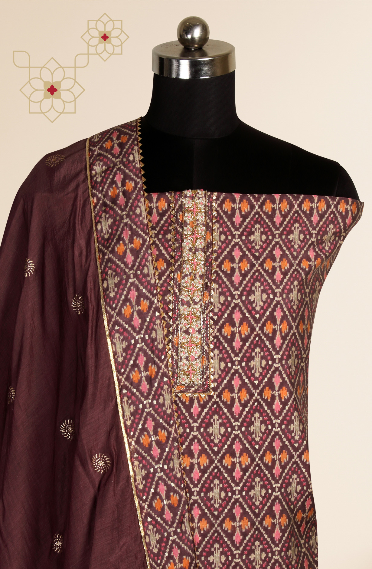 Mauve Modal Digital Printed Salwar Suit-sets - 912-RRJ25046B