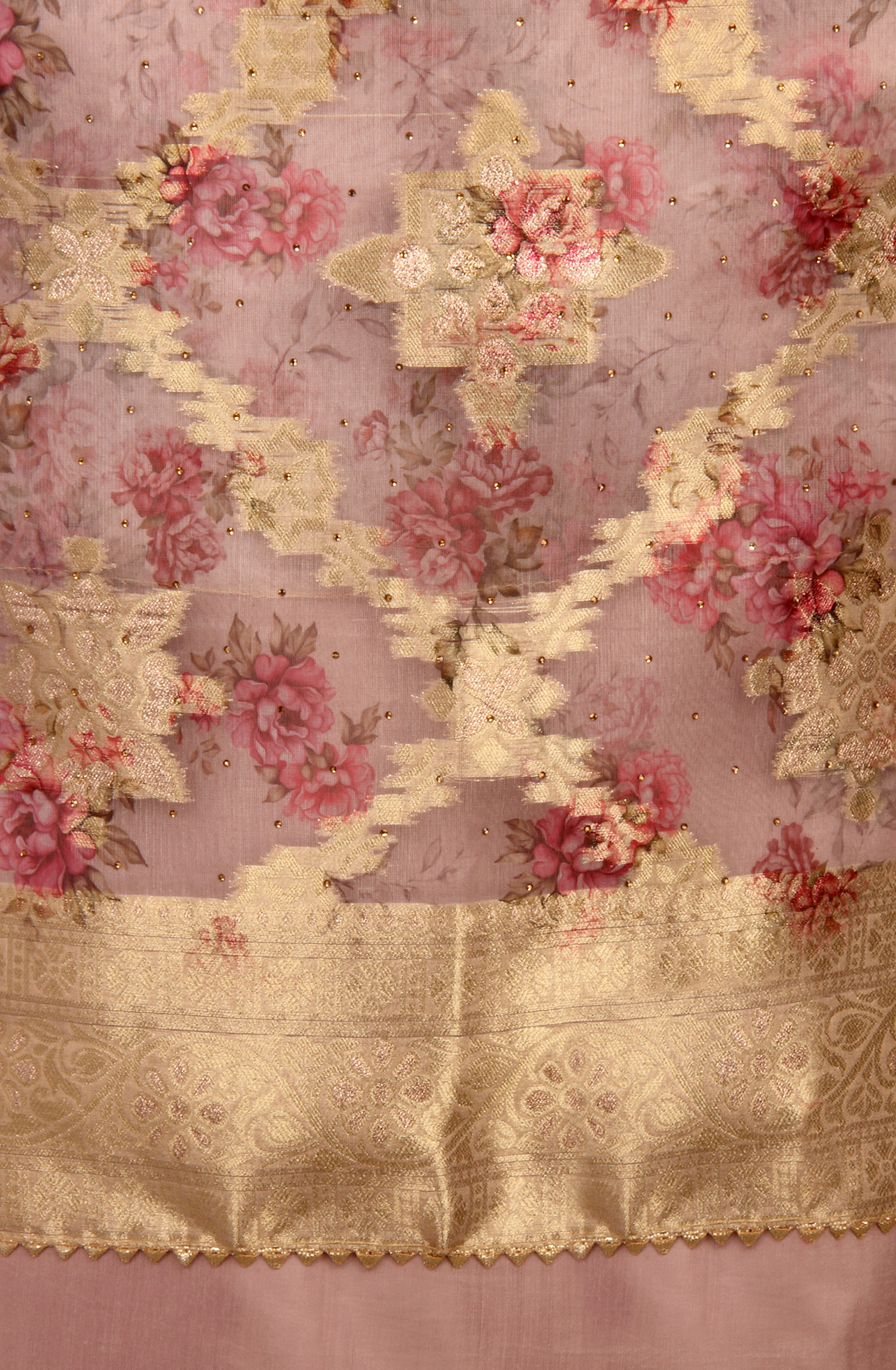 Mauve Festive Wear Organza Salwar Suit Dupatta - 912-SSMS76012B