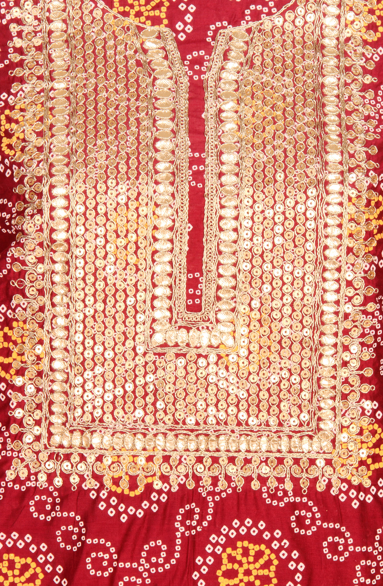 Maroon Modal Bandhej Print Salwar Suit with Dupatta - 912-TCS34022B