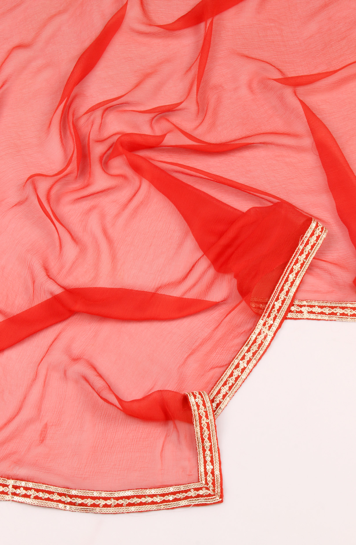 Rust Muslin Beautiful Semi-stitched Salwar Suit with Chiffon Dupatta - 131-MT8042