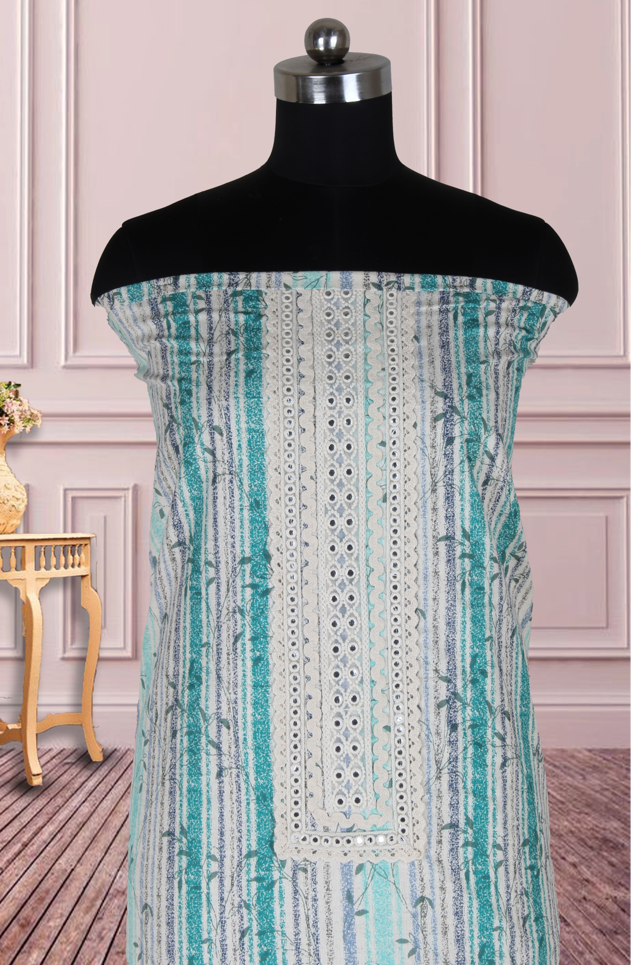 Multi-color Cotton Unstitched Salwar Suit with Trendy Dupatta - 944-1525A