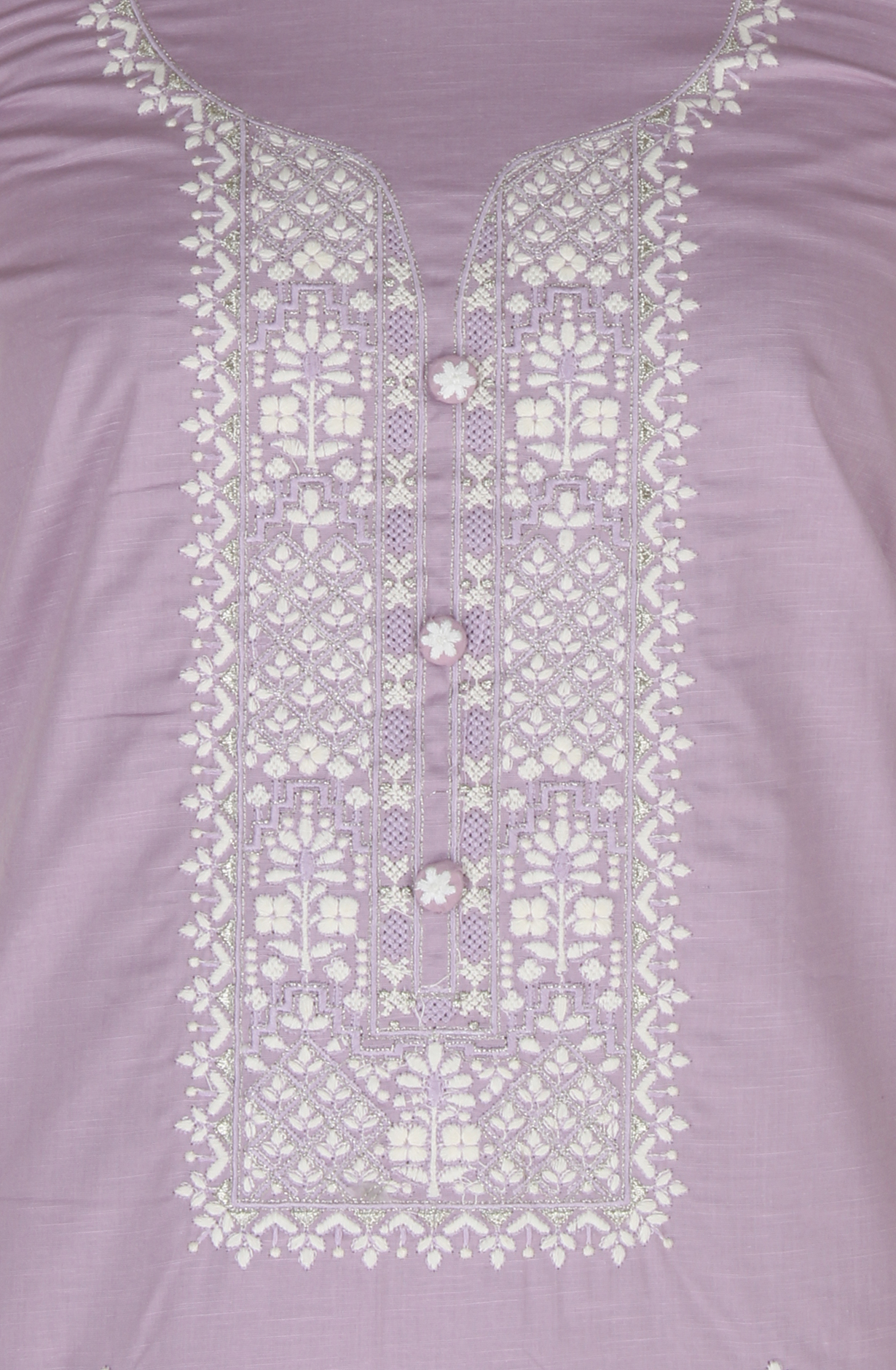 Purple Unstitched Beautiful Embroidered Suit with Dupatta - 944-3361C