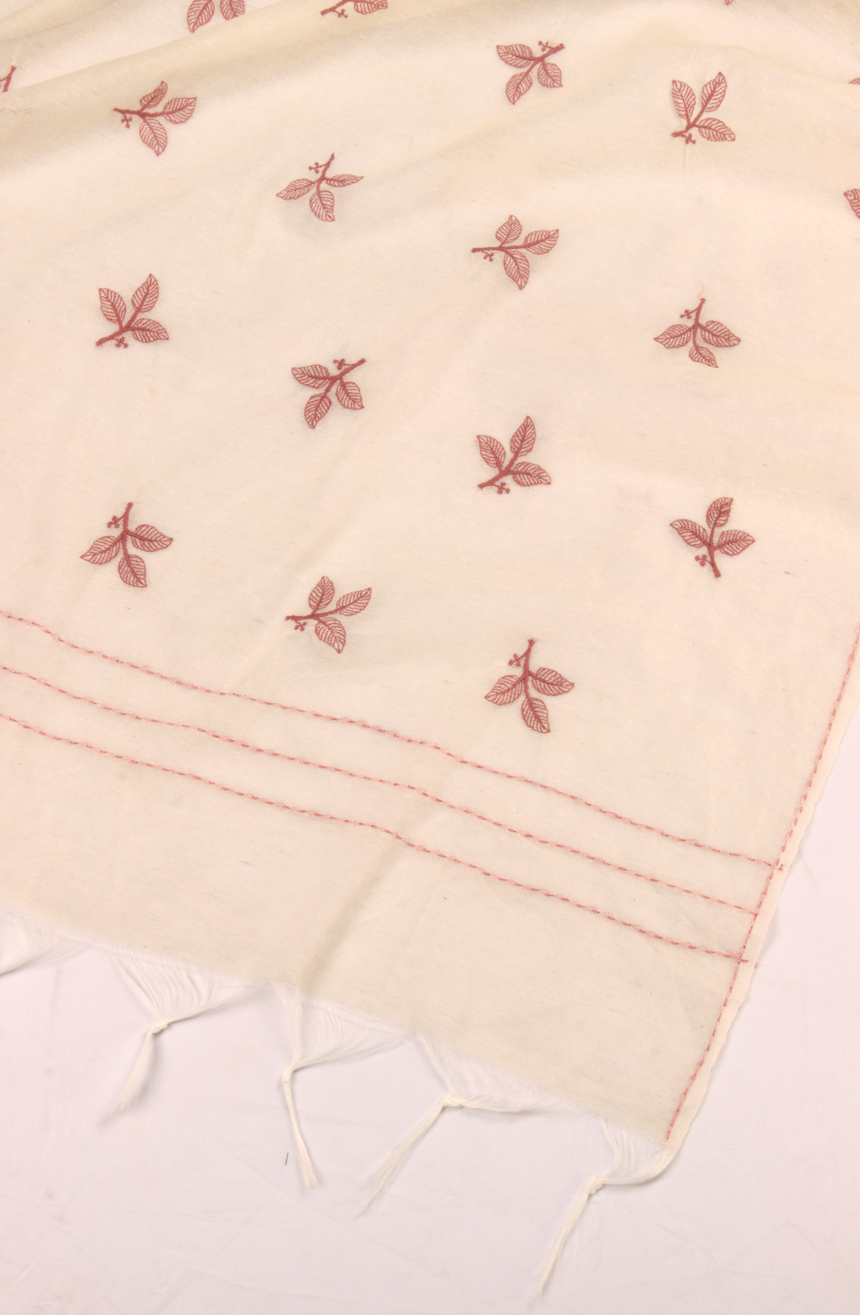 Mauve Cotton Unstitched Salwar Suit with Trendy Dupatta - 944-3517B