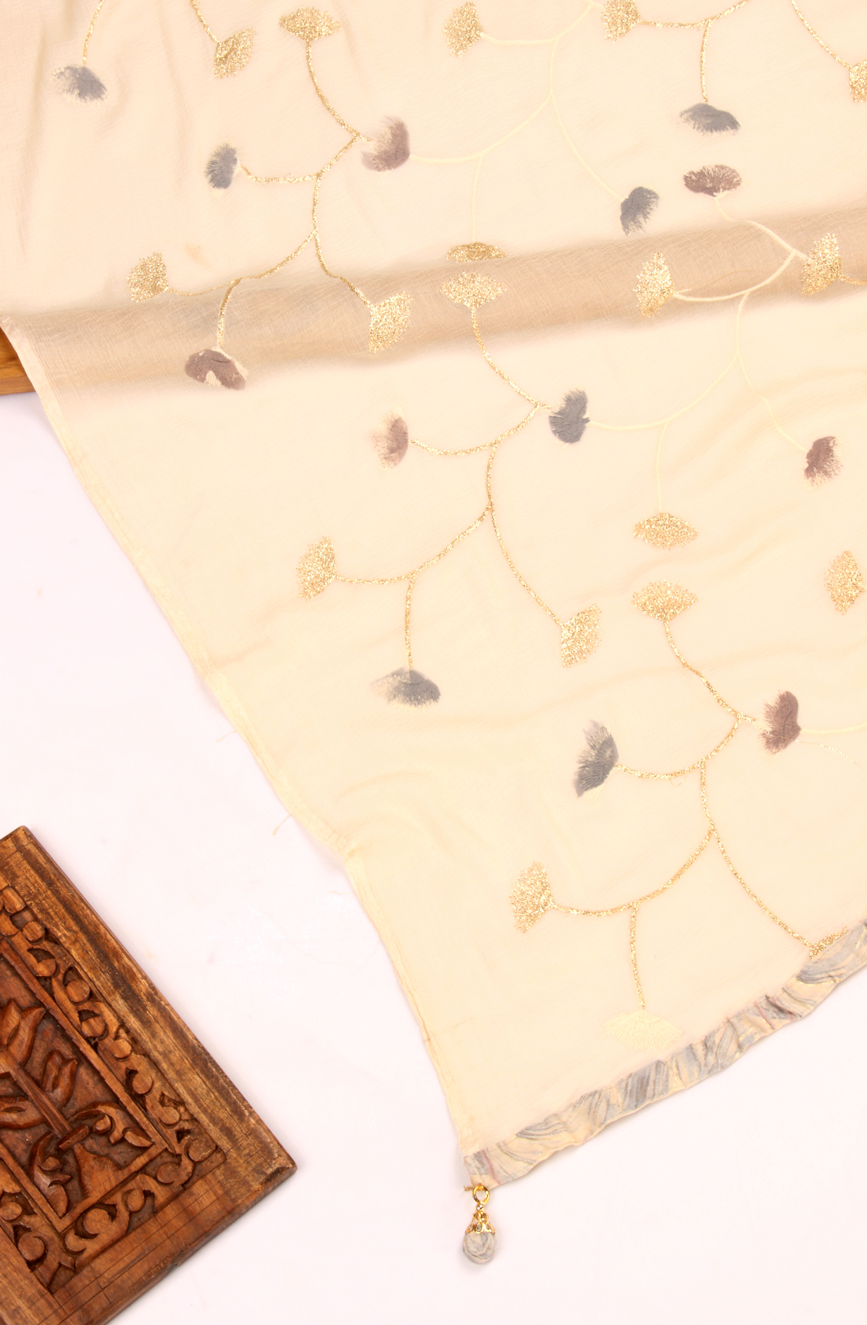 Grey Unstitched Printed Salwar Kameez with Chiffon Dupatta - 959-AWESOME