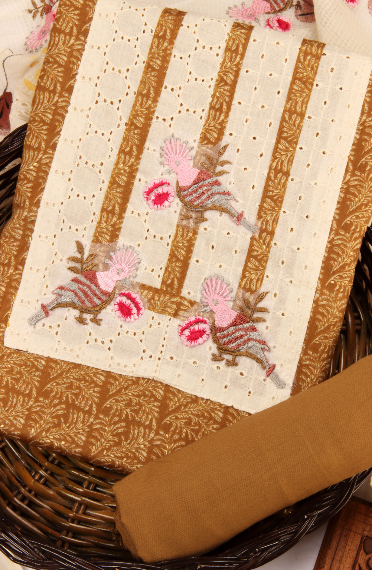 Brown Cotton Salwar Kameez with Beautiful Dupatta - 959-EVA-1A