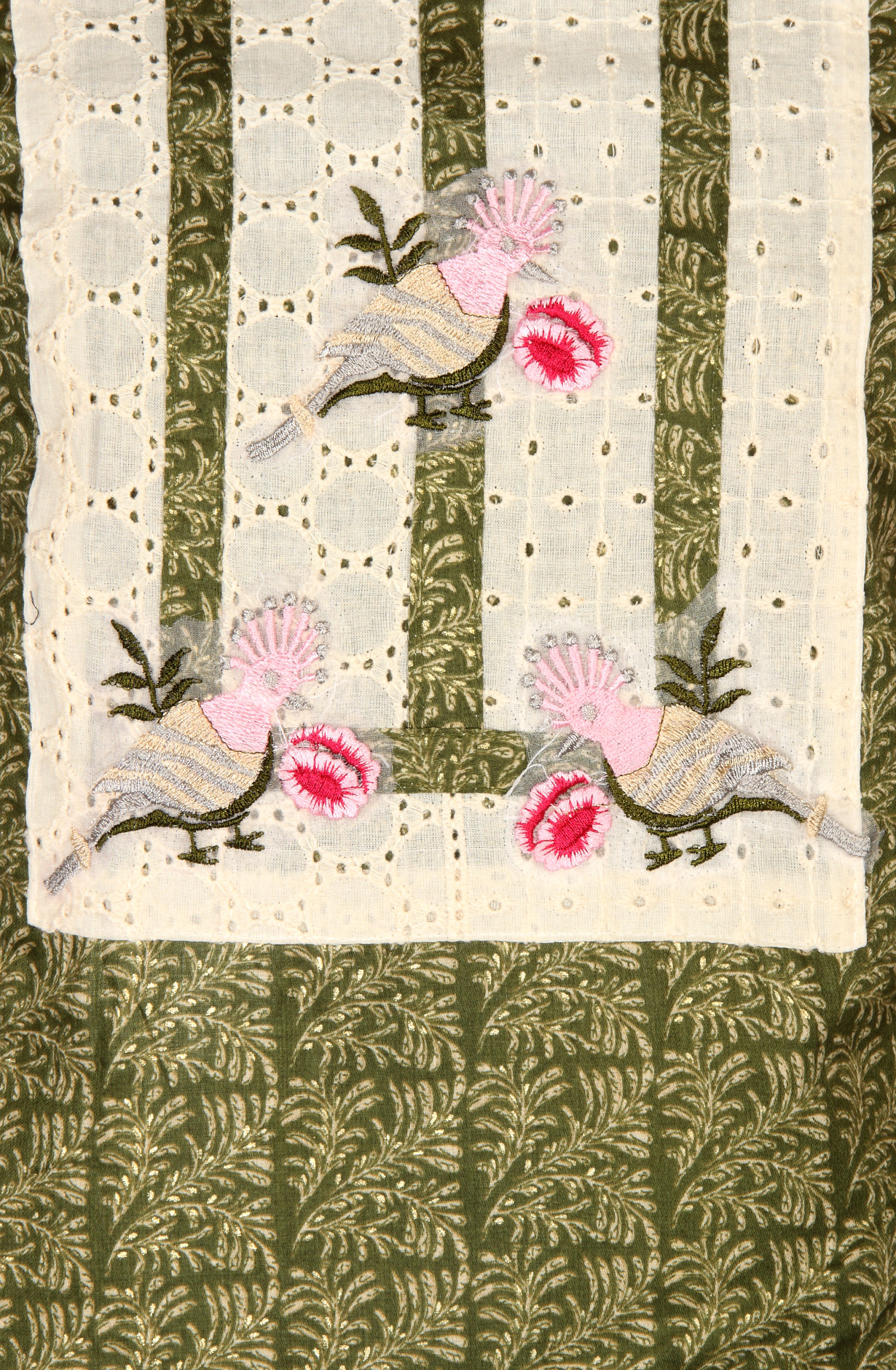 Green Cotton Salwar Kameez with Beautiful Dupatta - 959-EVA-1C